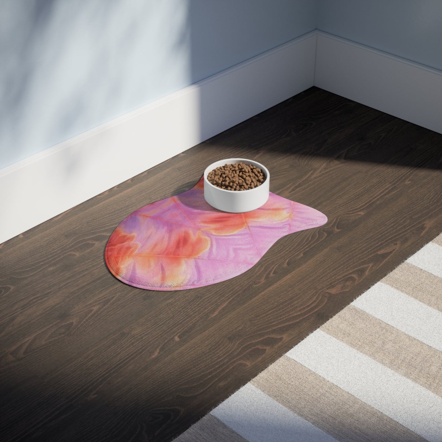 Miss Americana Pastel Floral Pet Feeding Mat — Waterproof, Non-Slip Bowl Placemat for Dogs & Cats