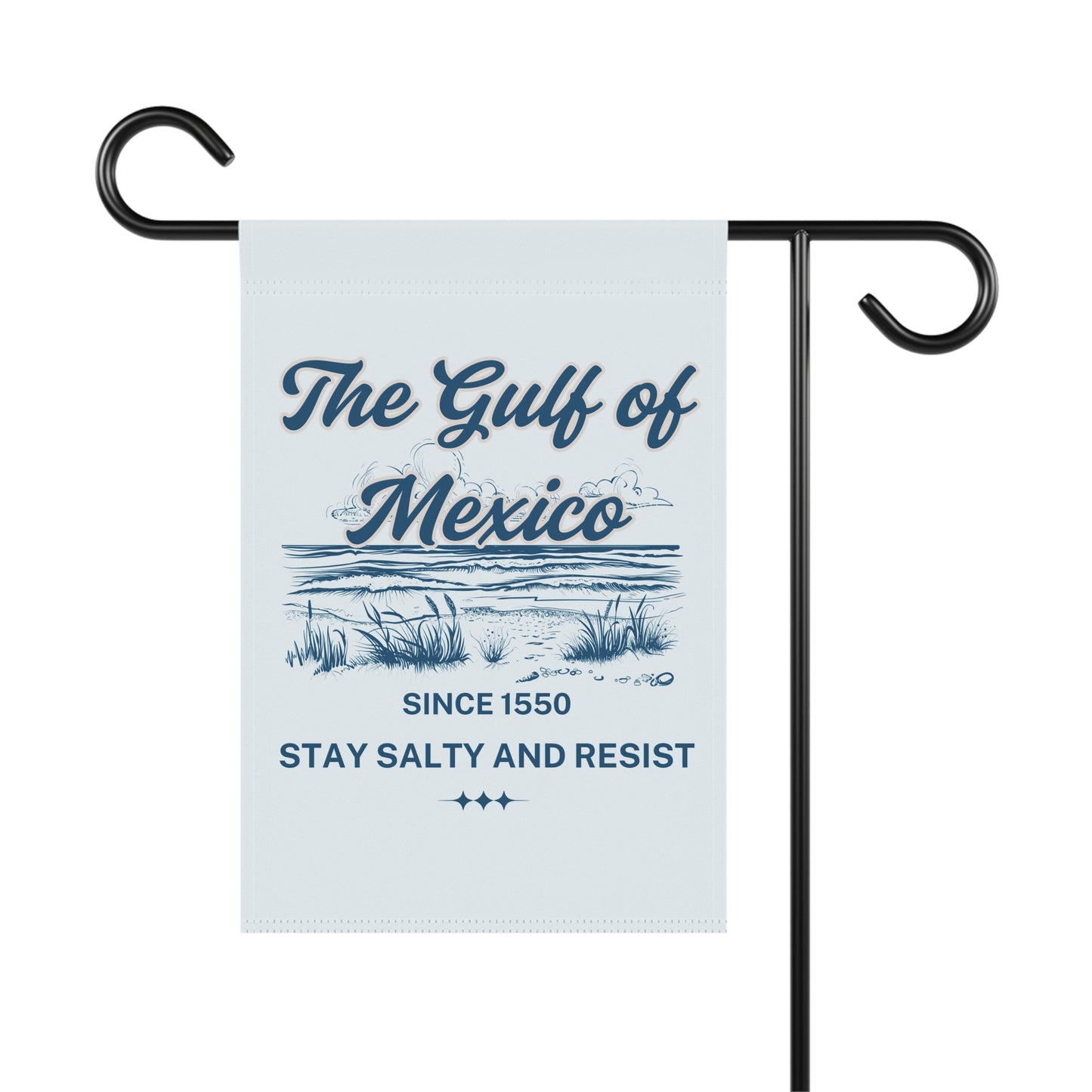 The Gulf of Mexico Garden Banner, Coastal Decor, Beach House Sign, Nautical Flag, Outdoor Patio Art, Summer Welcome Flag