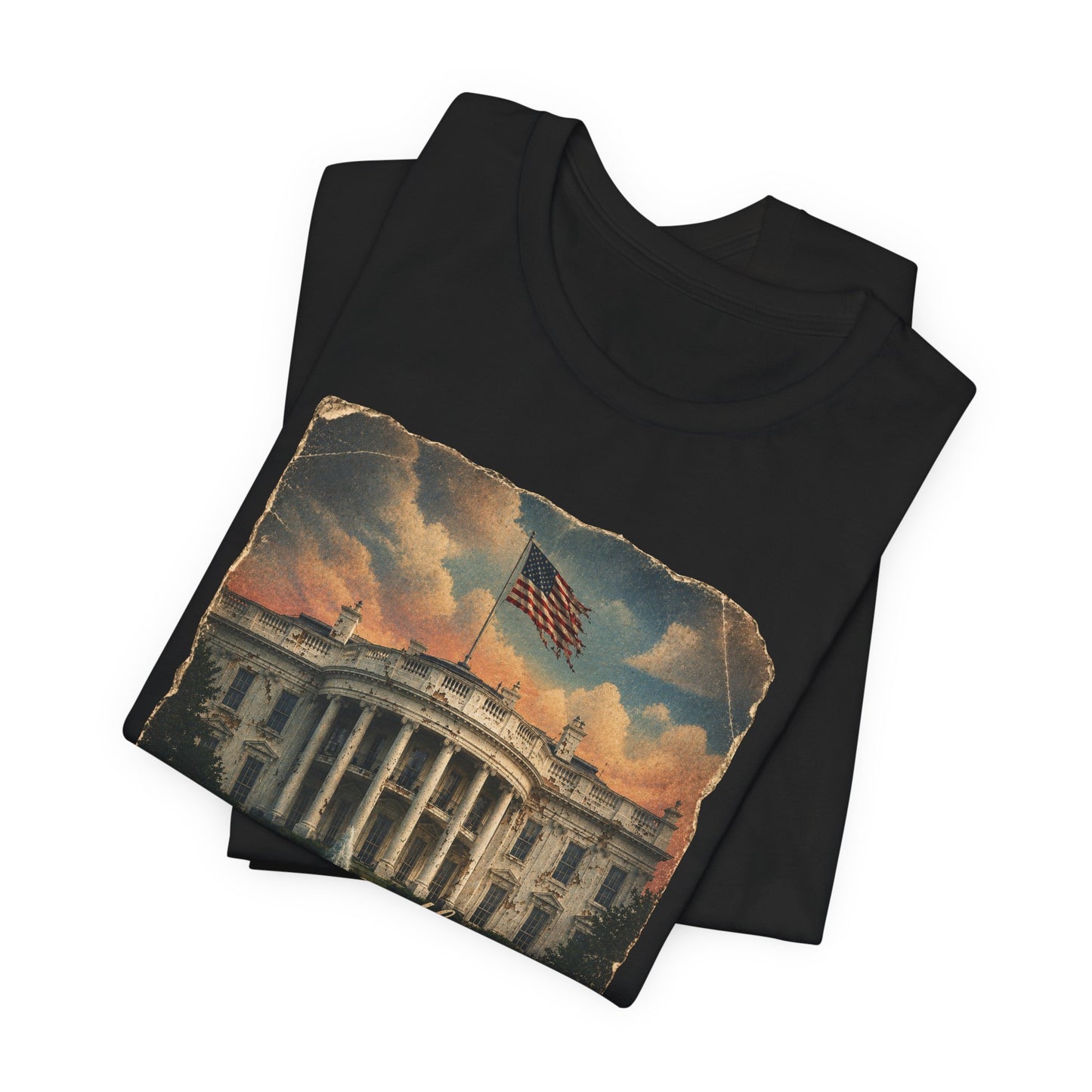 'My Castle Crumbled Overnight' Vintage White House Graphic T-Shirt