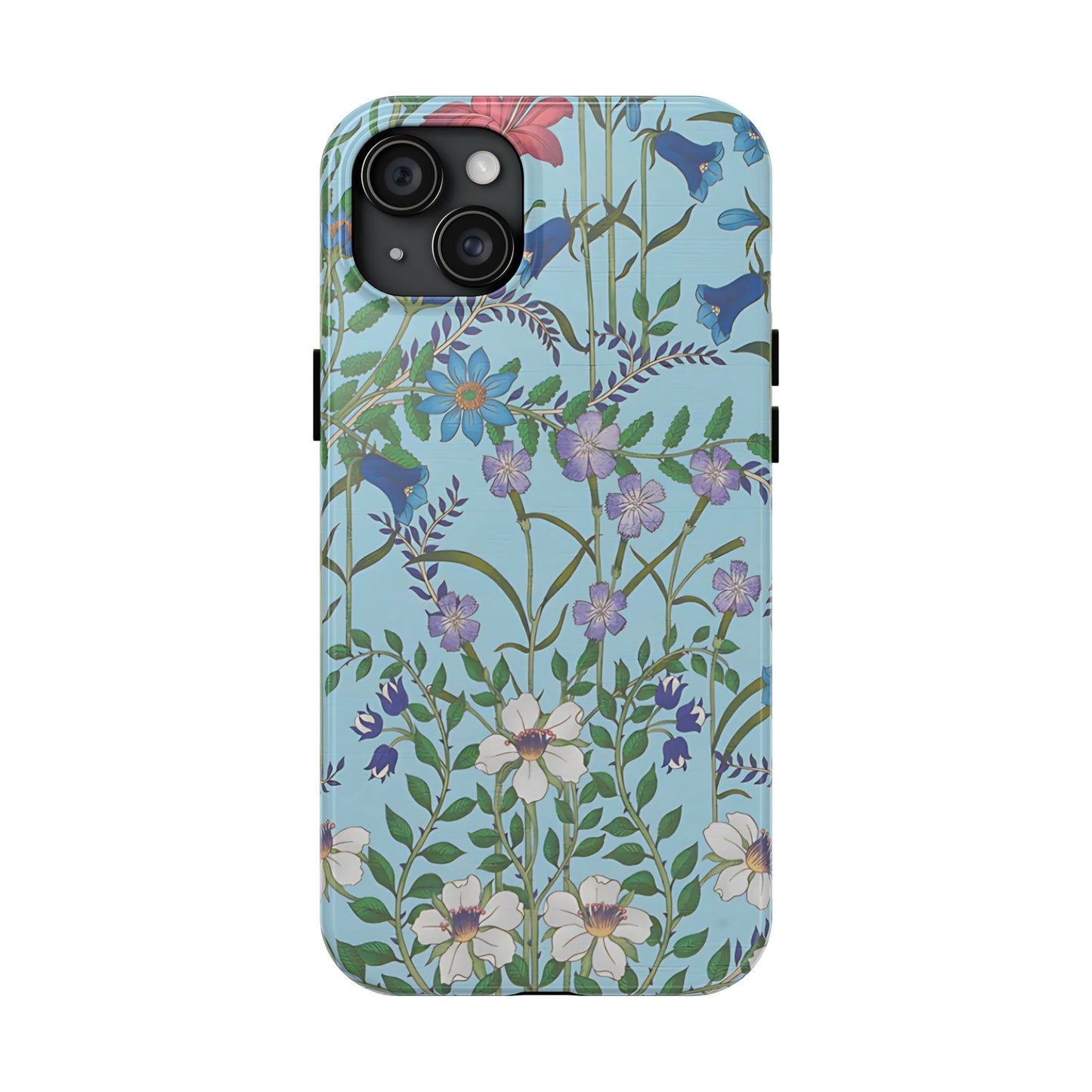 Vibrant Floral Tough Phone Case "Flora Blue"- Durable Protection for Your Device