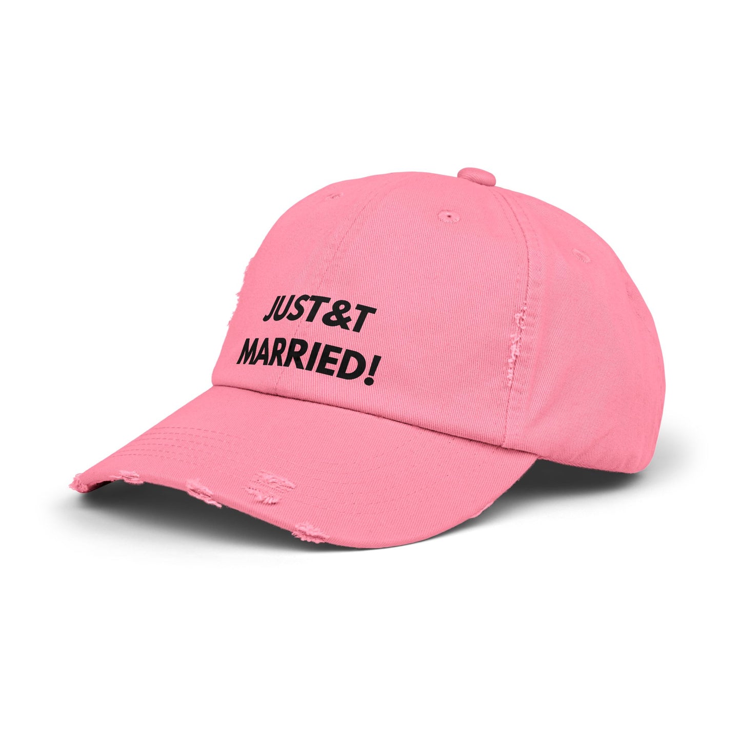 Just Married Unisex Distressed Cap