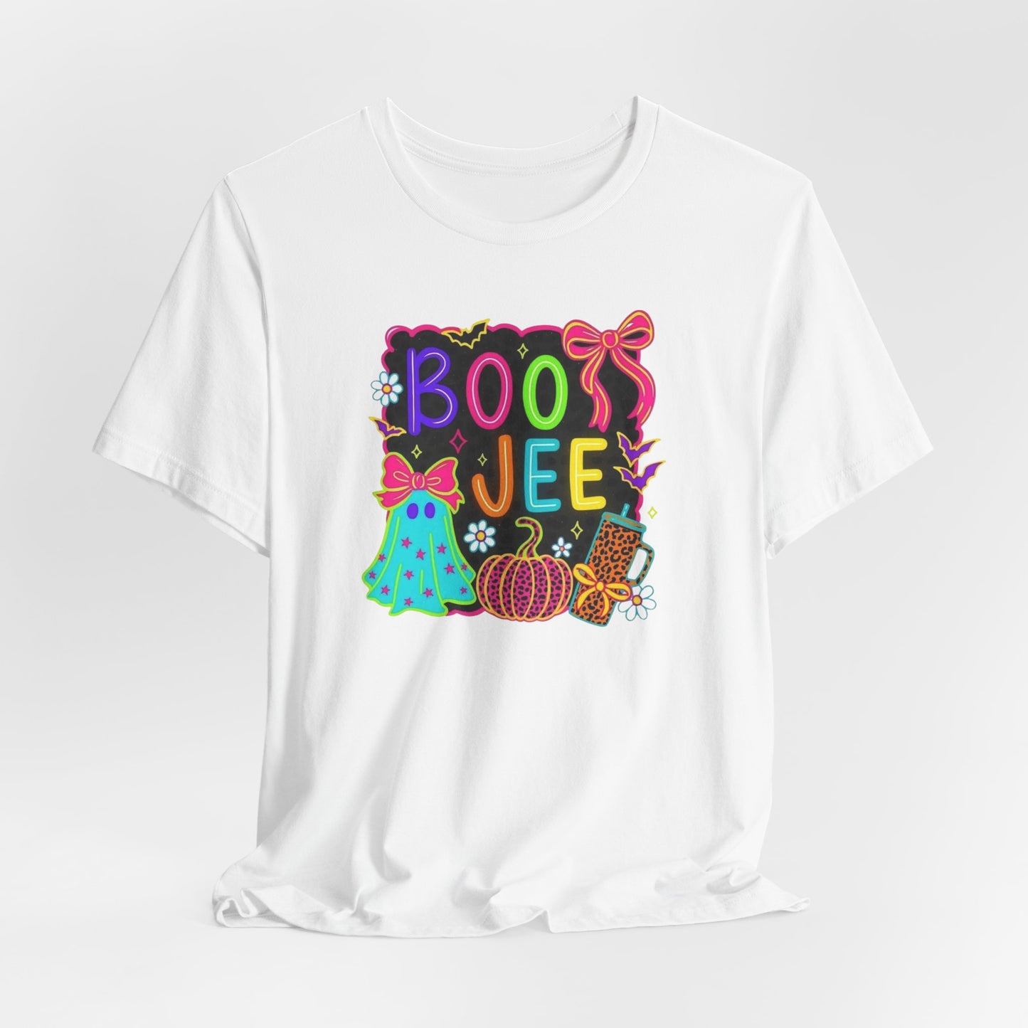 Boo Jee Halloween Tee, Festive Fall Shirt, Spooky Ghost Design, Unisex Halloween Apparel, Cute Pumpkin Graphic Tee