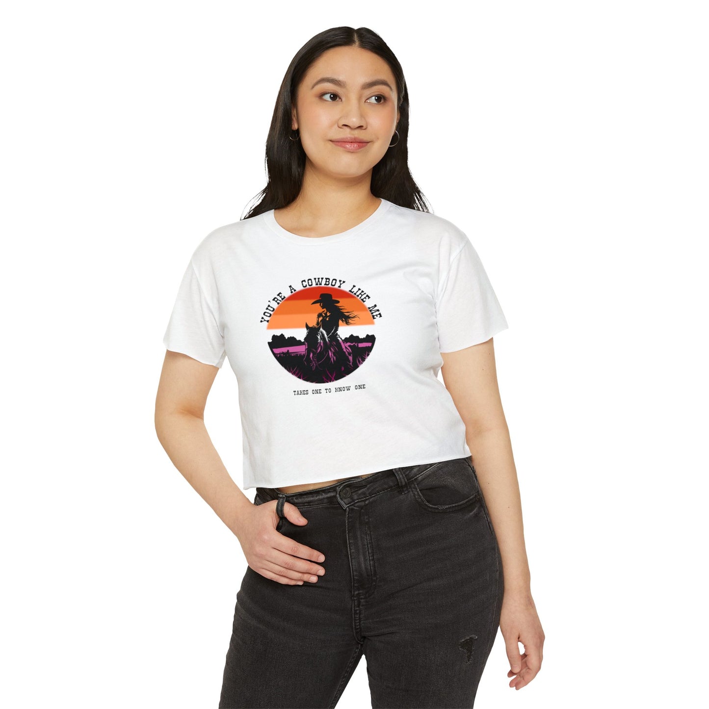 You're a cowboy like me - lesbian pride - Women's Festival Crop Top