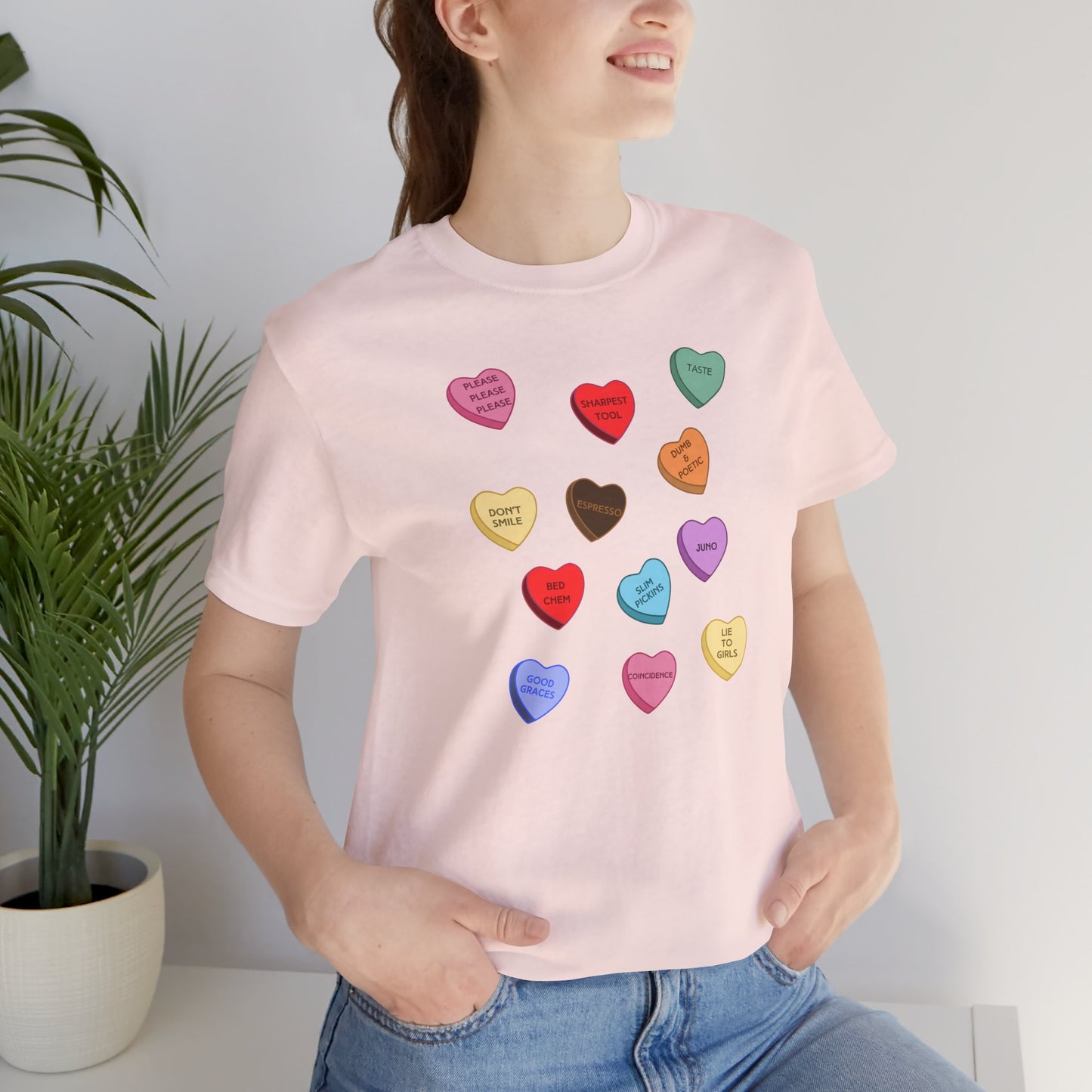 Sabrina SNS Candy Valentine Hearts - Unisex Jersey Short Sleeve Tee