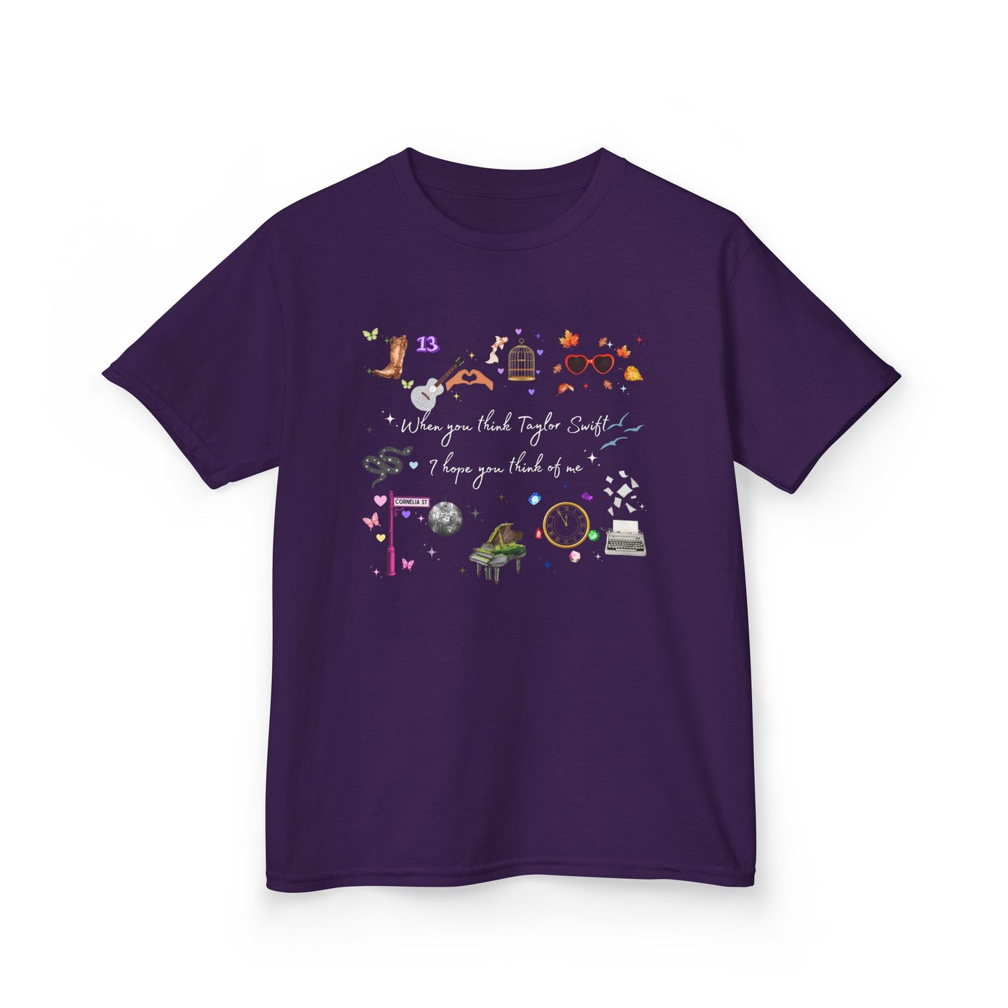 I hope you think of me Kids Tee, Fun Kids Shirt, Birthday Gift, Cute Tee for Girls and Boys, Playful Casual Wear, Family Day Tee