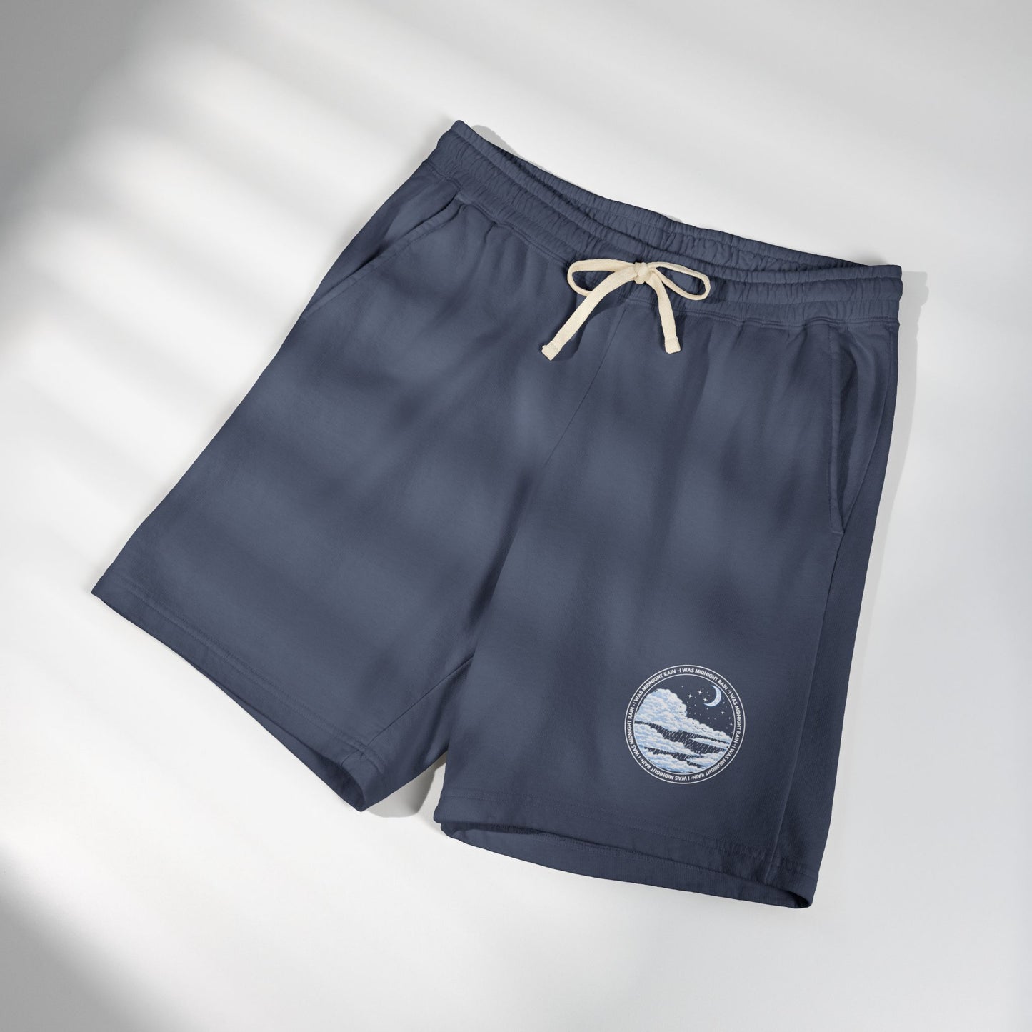 Midnight Rain Comfort Colors Sweat Shorts — Garment-Dyed Lightweight Fleece