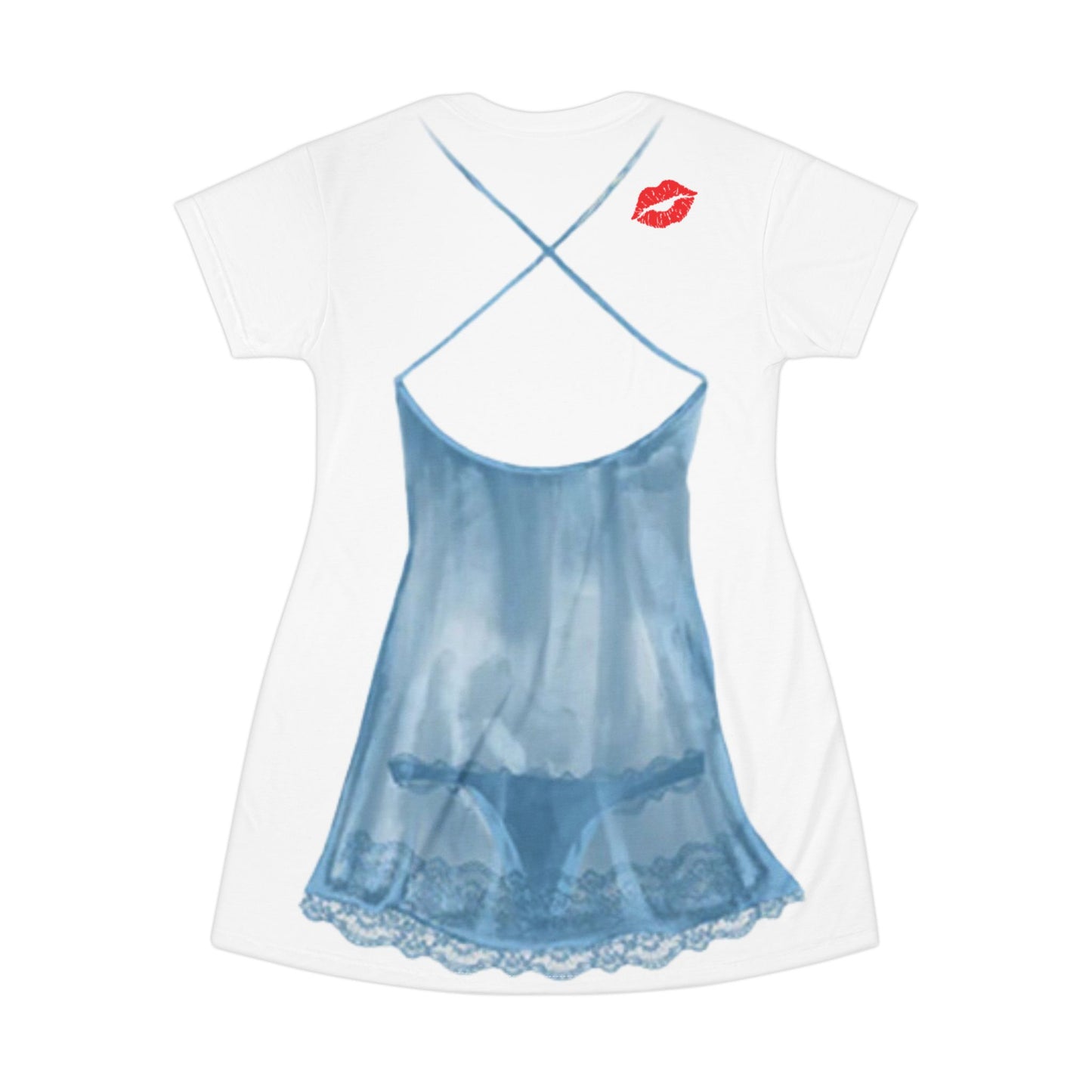 Blue Lingerie - T-Shirt Dress