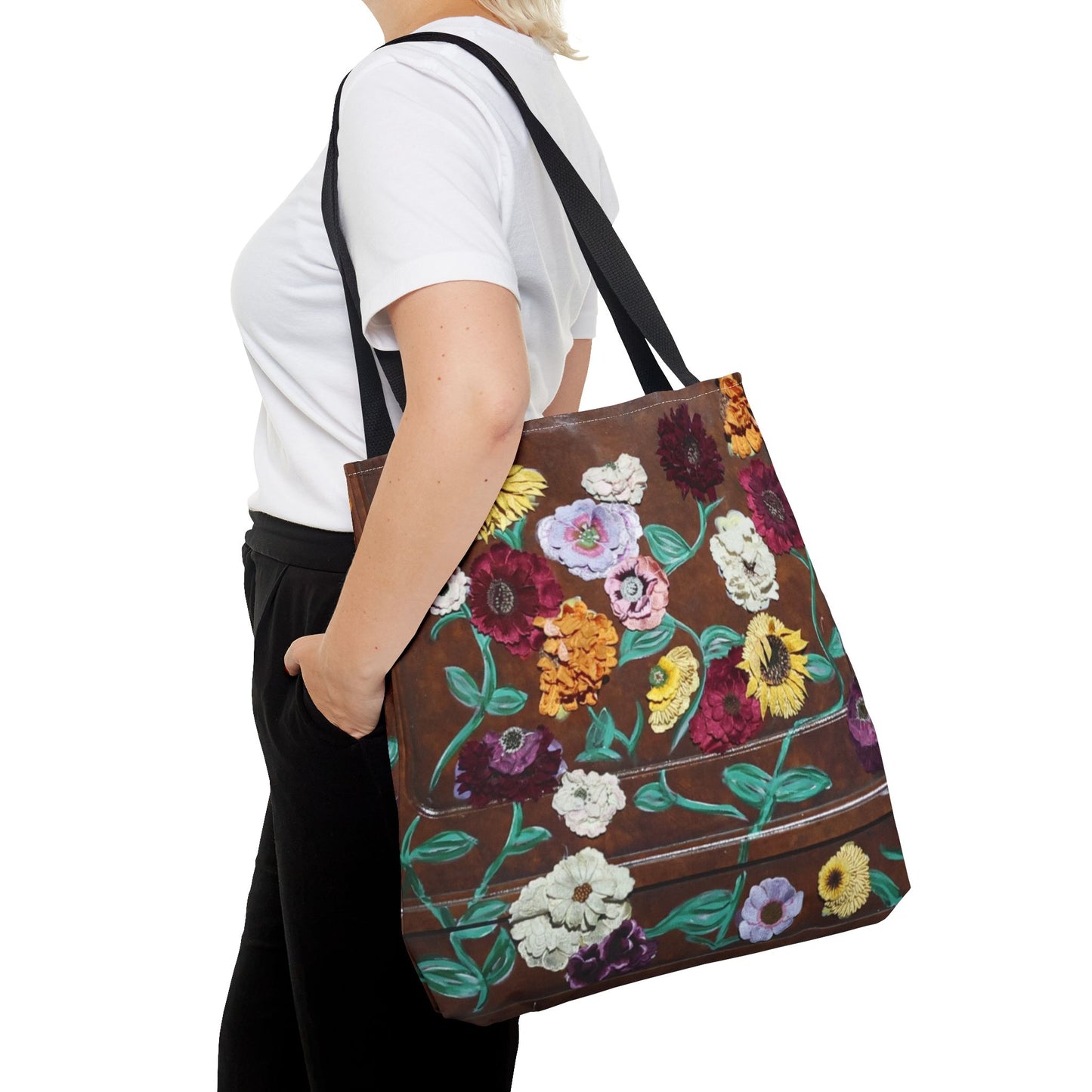 Surprise Song Floral Piano - Tote Bag