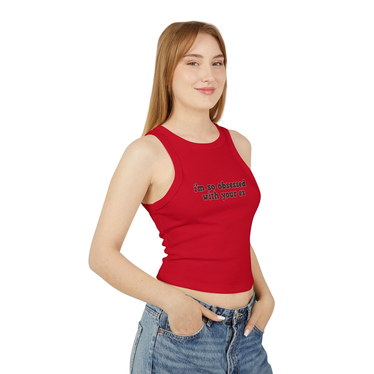 obsessed with your ex - Women's Micro Rib Racer Tank Top