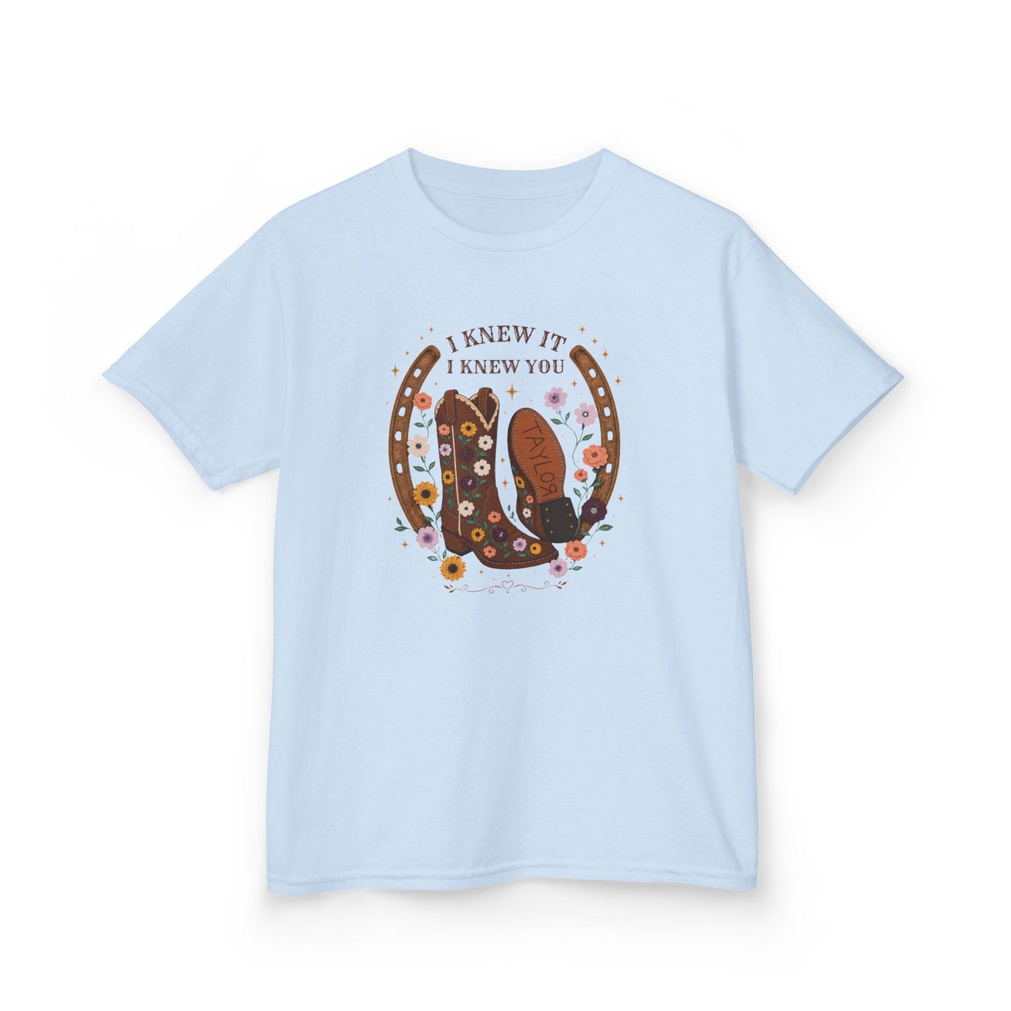 Kids T-Shirt — Cute Boots Design I knew you