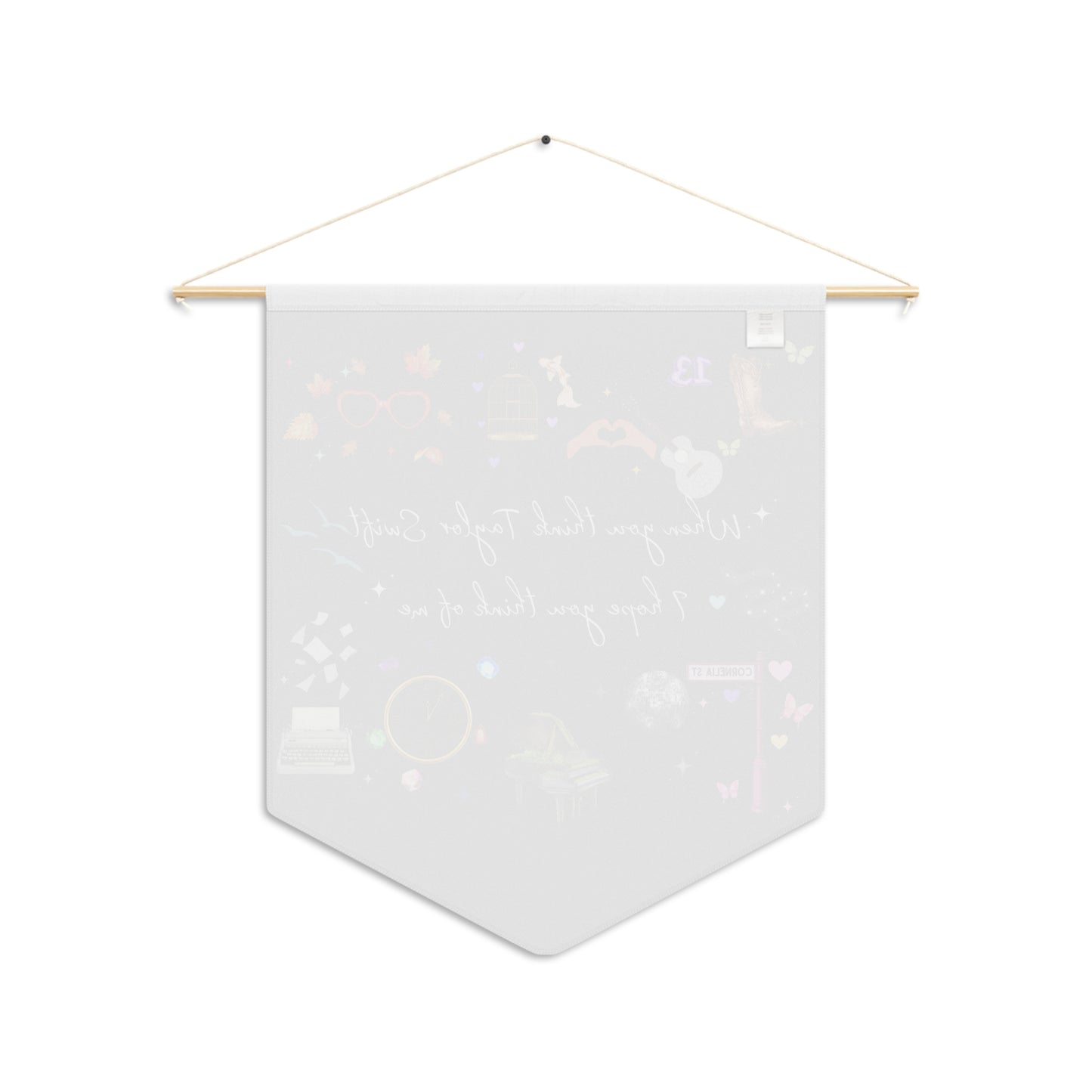 I hope you think of me -  Pennant Banner, Bohemian Home Decor, Music Lover Gift, Wall Art, Party Decoration