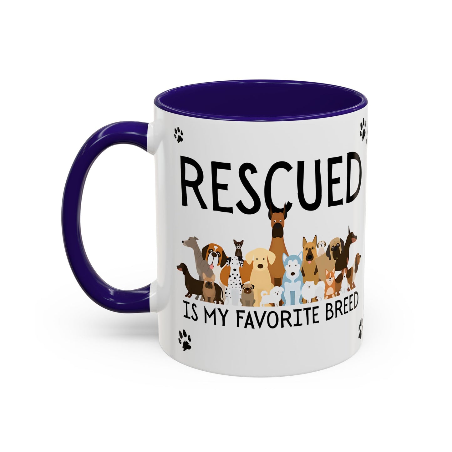 Colorful Dog Rescue Mugs - Perfect for Pet Lovers, Gift for Animal Advocates, 11oz