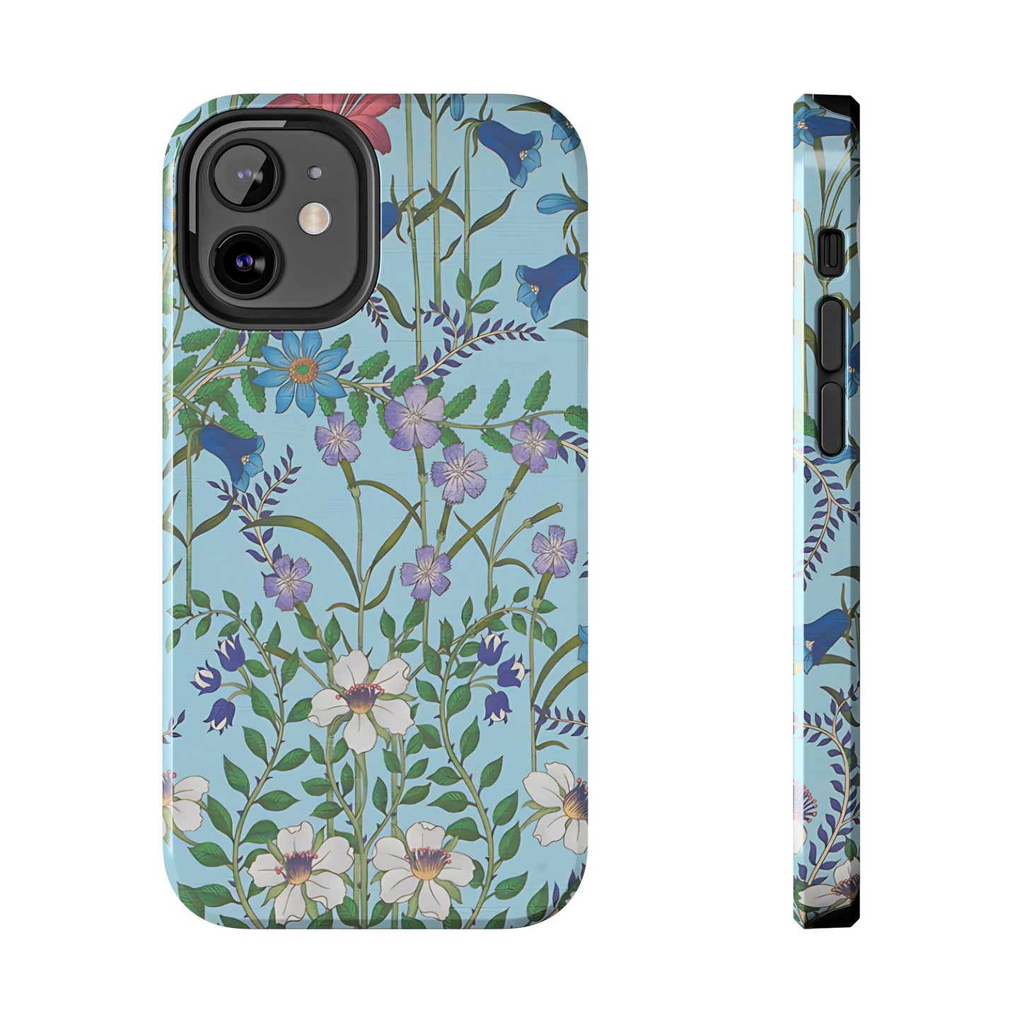 Vibrant Floral Tough Phone Case "Flora Blue"- Durable Protection for Your Device