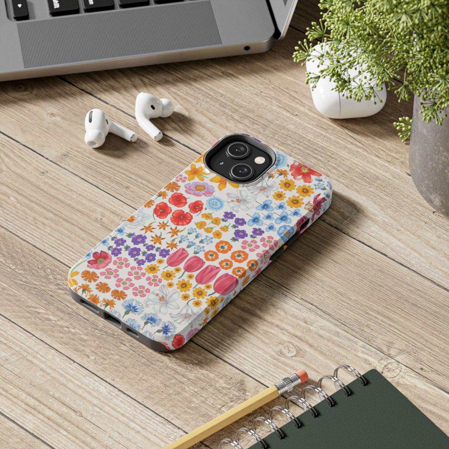Vibrant Floral Tough Phone Case "Flora"- Durable Protection for Your Device