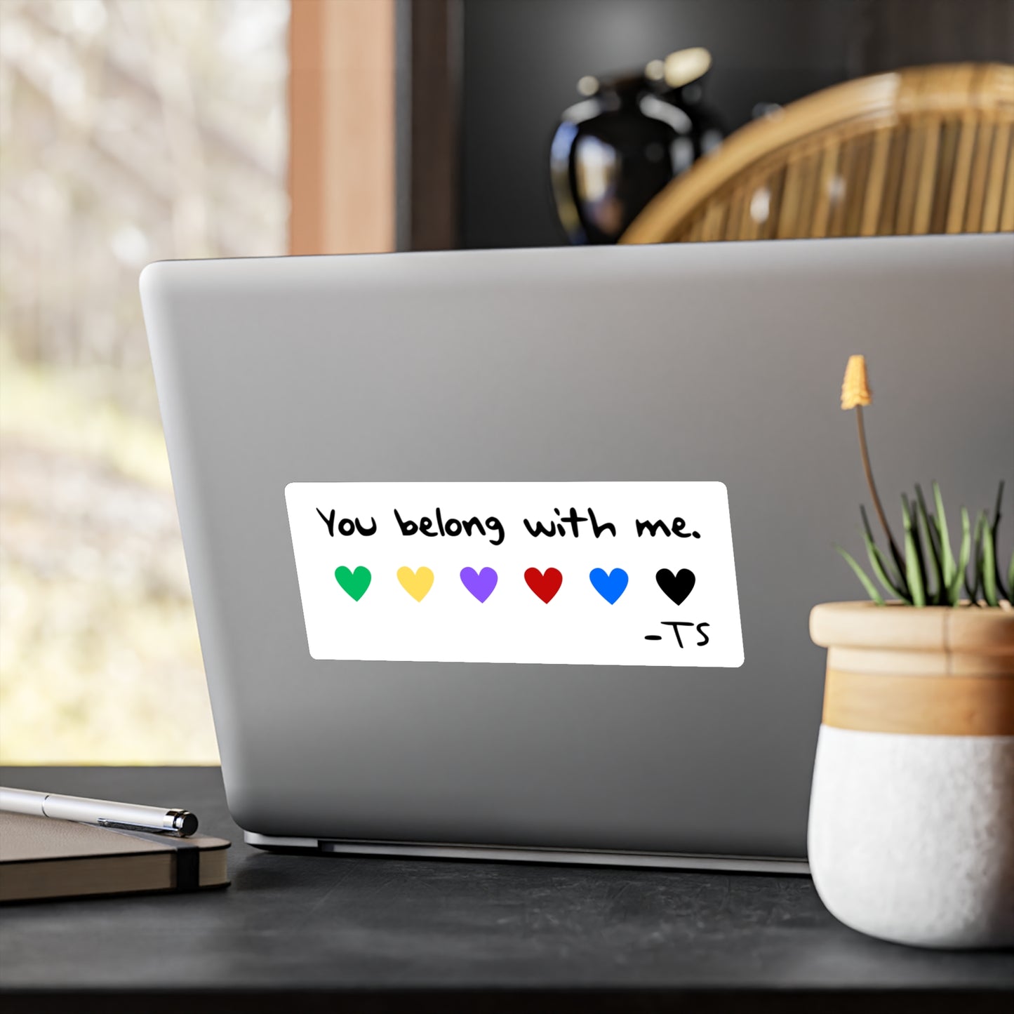 Swiftie - You belong with me -  Vinyl Sticker, Affirmation Stickers for Laptops, Water Bottles, Journals, Gifts for Friends, Decor