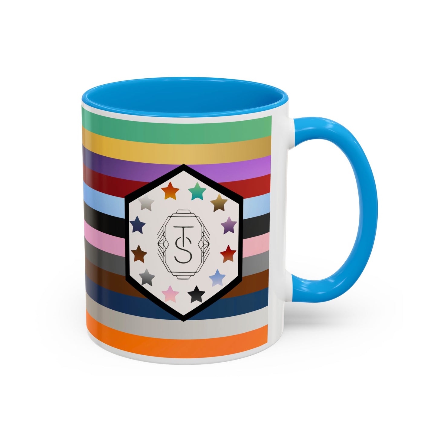 TAYpendence Day - Colorful Striped Coffee Mugs - Unique Gift for Coffee Lovers, Colorful Cups, Rainbow Mugs, Personalized Drinkware, Gift for Her