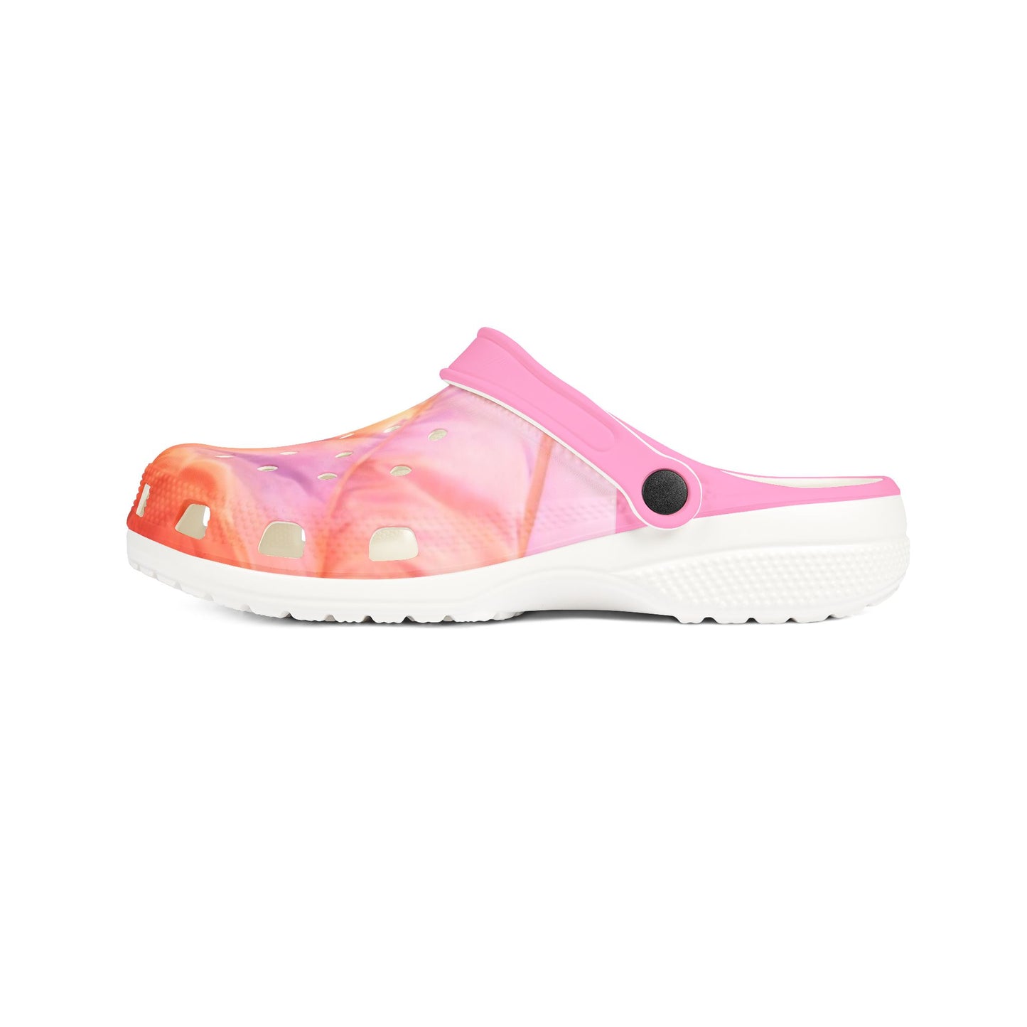 Pink Watercolor EVA Foam Clogs "Miss Americana" — Lightweight Garden & Beach Shoes