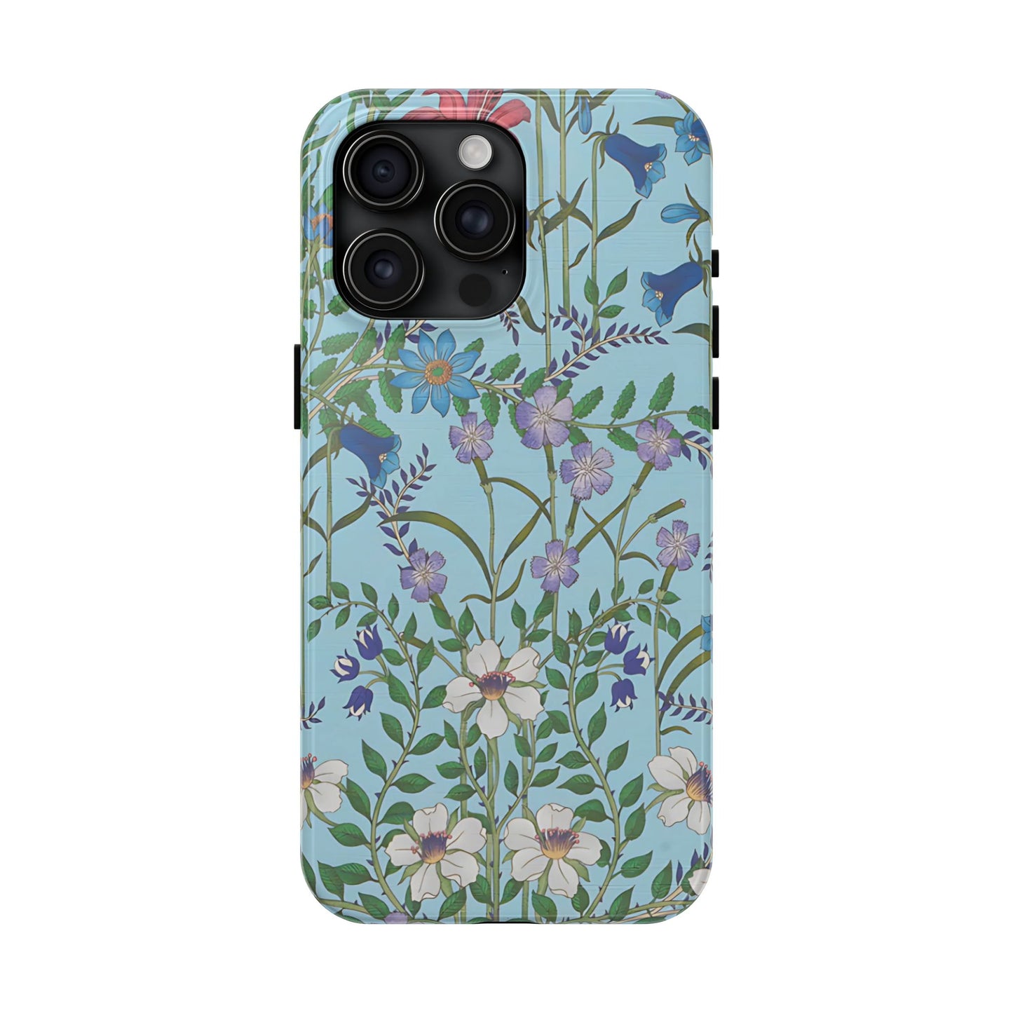 Vibrant Floral Tough Phone Case "Flora Blue"- Durable Protection for Your Device
