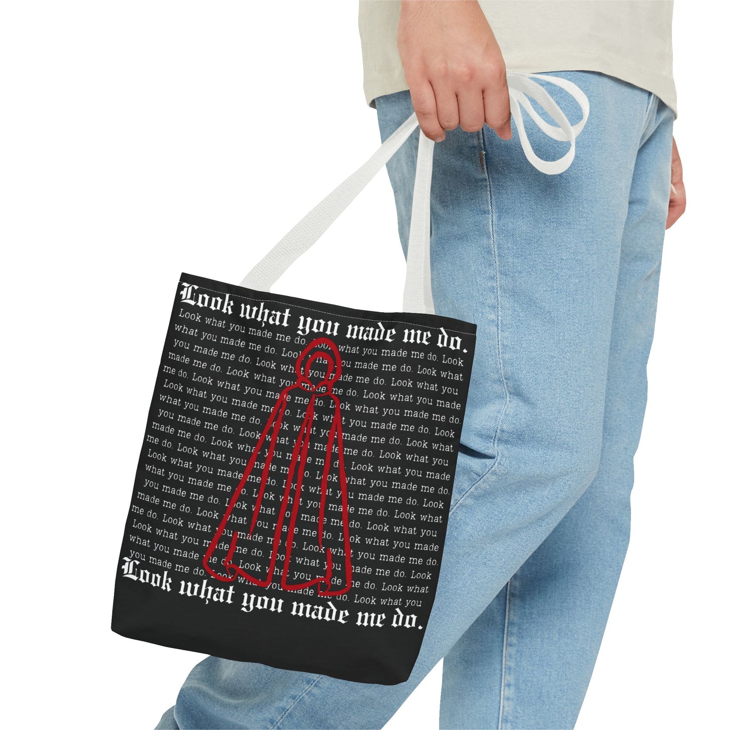 Stylish Tote Bag with 'Look What You Made Me Do' Handmaid's Design | Reusable Shopping Bag, Gift for Music Lovers, Casual Bag, Trendy Accessory