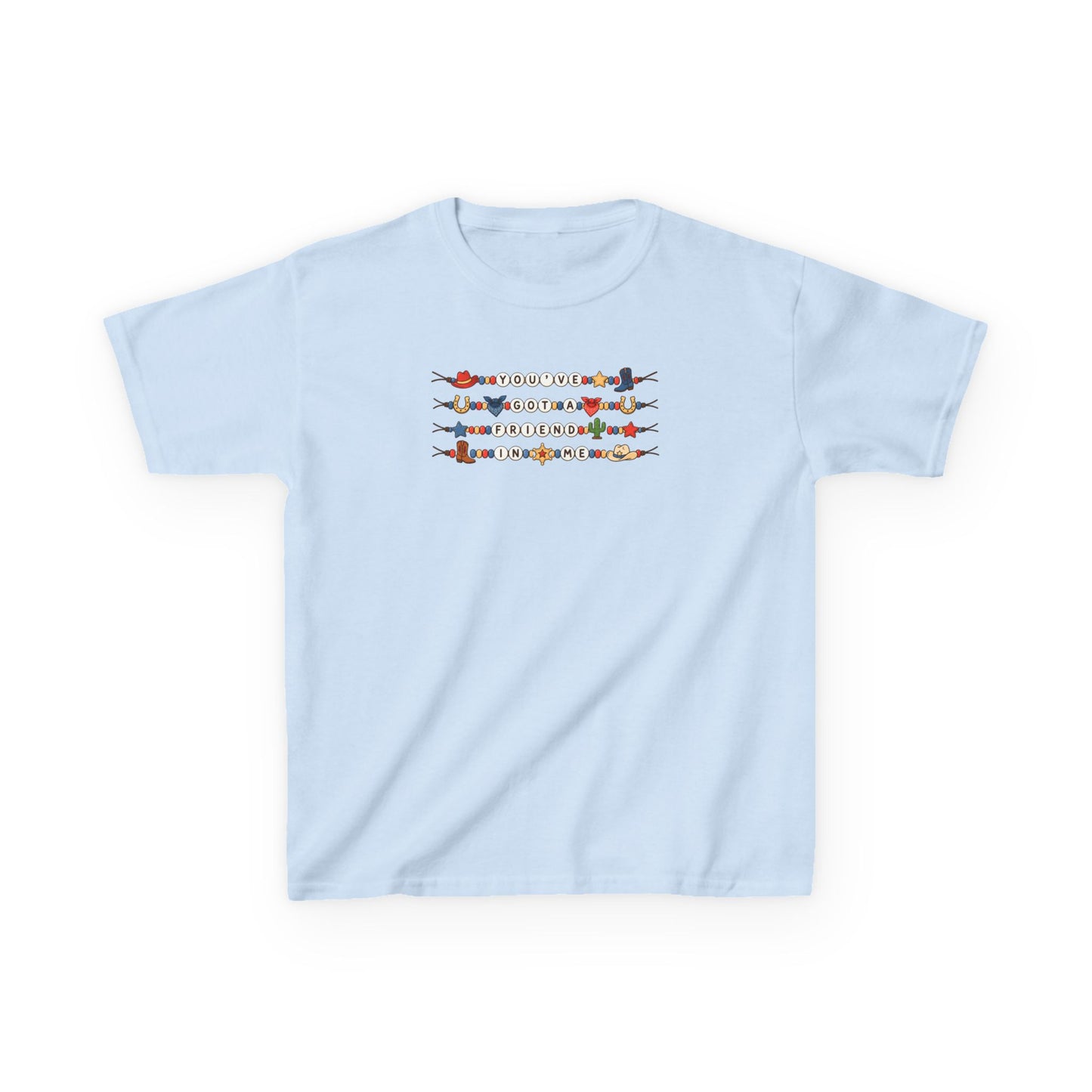 Kids Friendship Bracelet Western Pattern Tee — Vintage Toy Plane Graphic Shirt for Boys & Girls