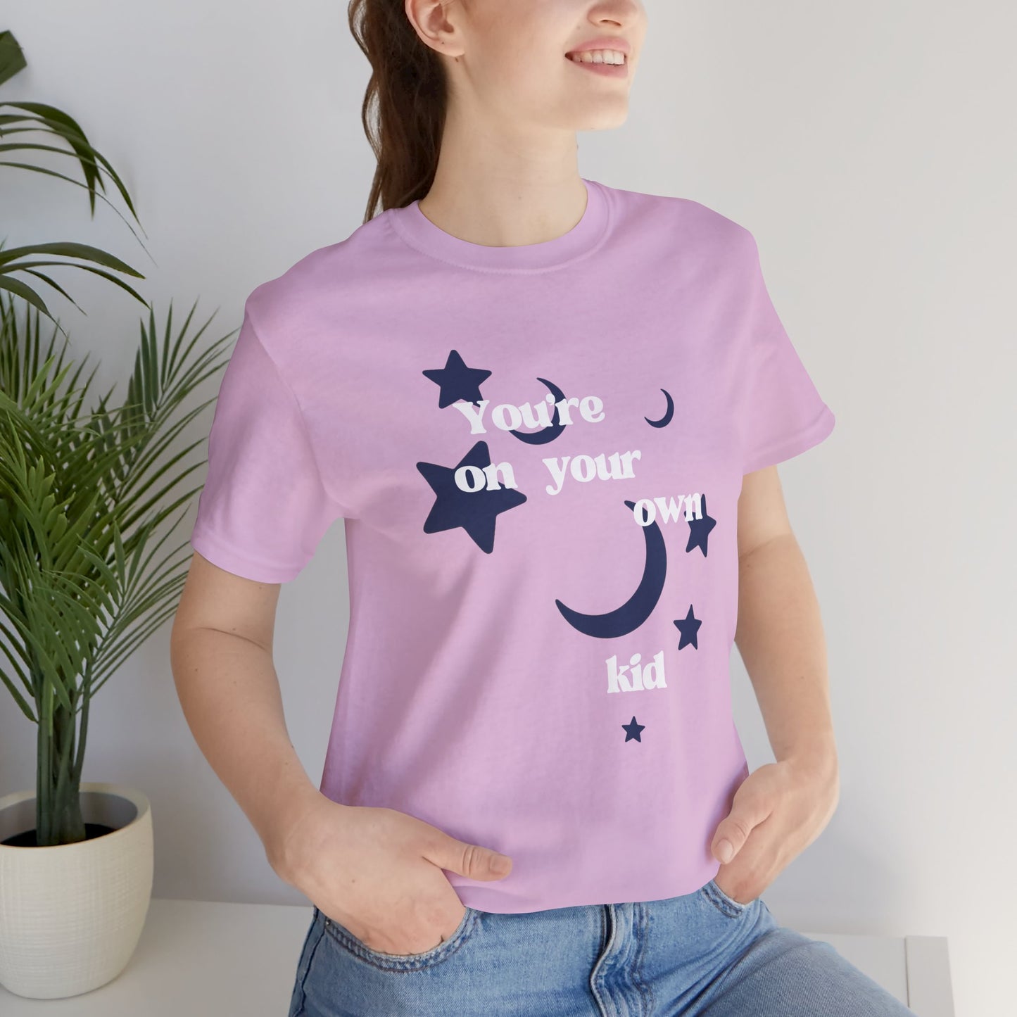 You're On Your Own Kid T-Shirt — Vintage Moon & Stars Graphic Tee