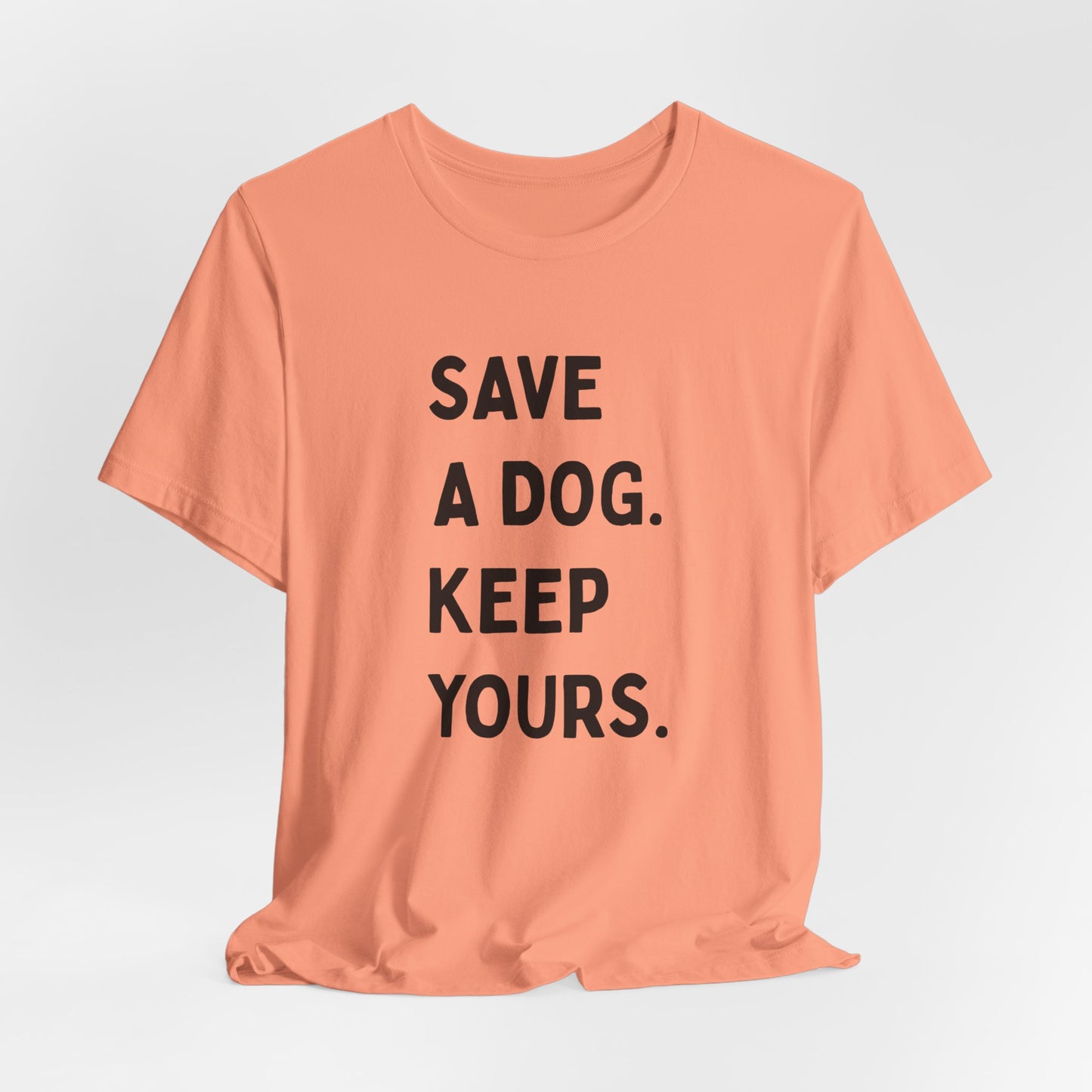 Save a Dog Unisex Jersey Tee, Dog Lover T-Shirt, Animal Rescue Shirt, Pet Adoption Gift, Support Animal Welfare Tee