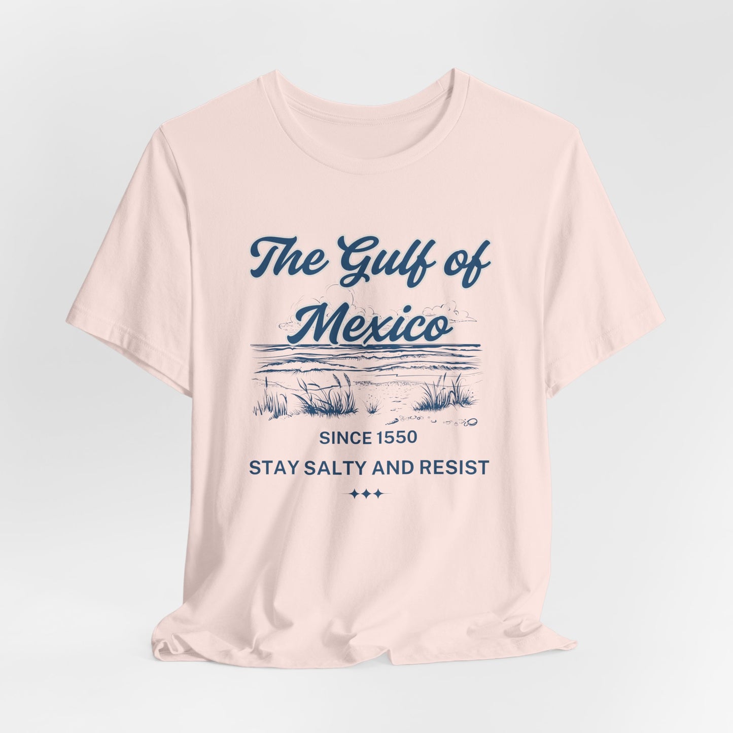 Gulf of Mexico Stay Salty Tee, Unisex Short Sleeve Shirt, Beach Vibes T-Shirt, Vacation Apparel, Gift for Coastal Lovers
