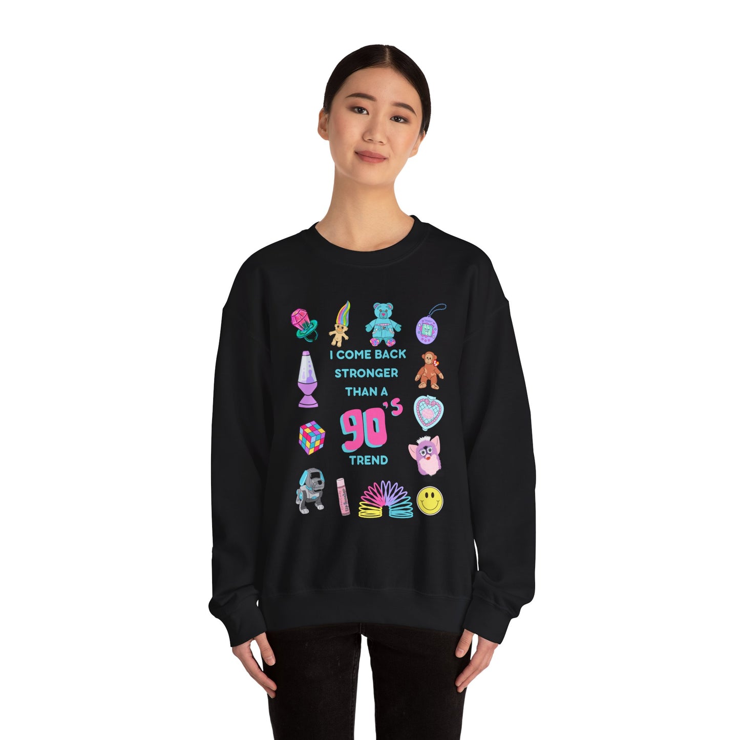 I come back stronger than a 90s trend - willow - swiftie - 90s nostalgia - Unisex Heavy Blend™ Crewneck Sweatshirt