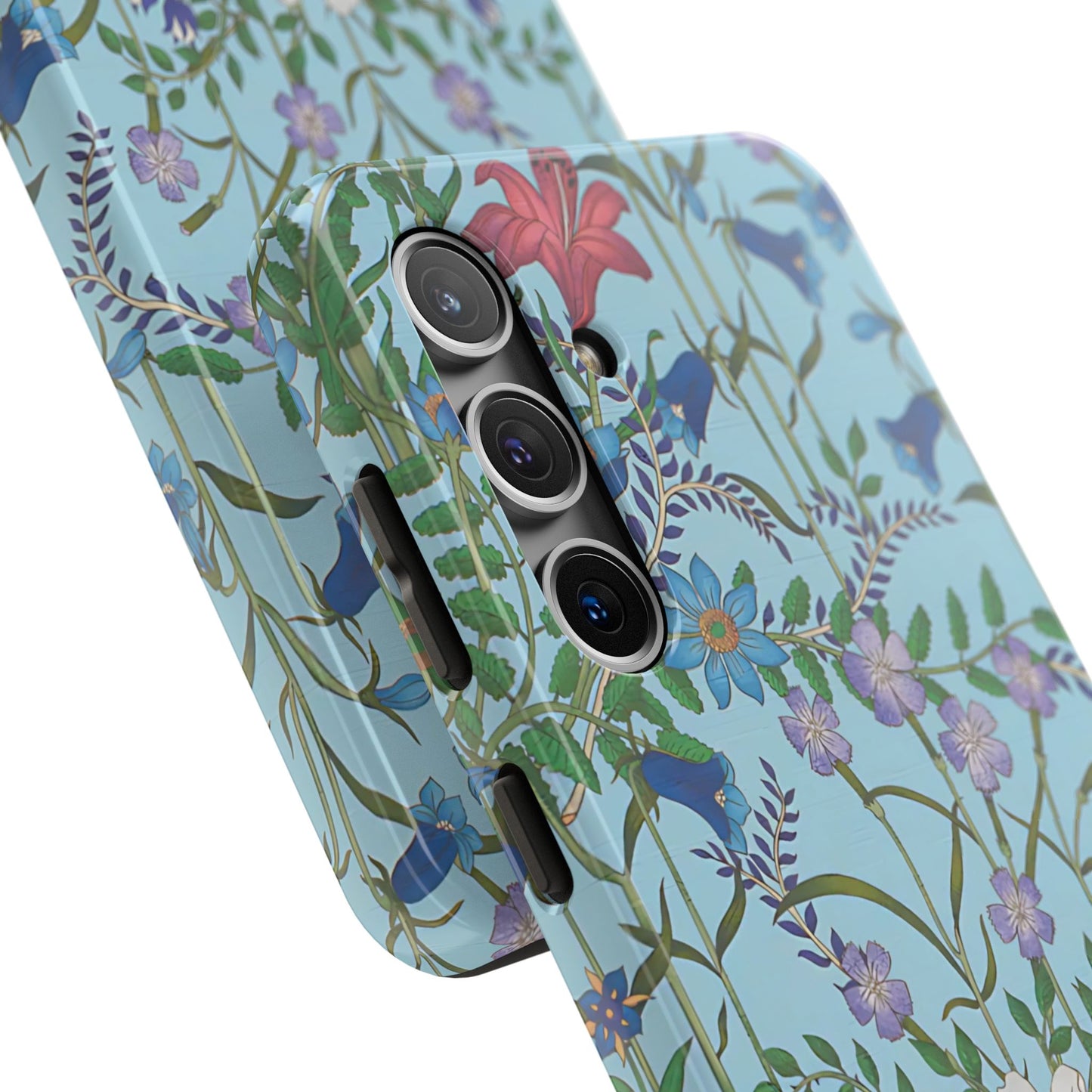 Vibrant Floral Tough Phone Case "Flora Blue"- Durable Protection for Your Device