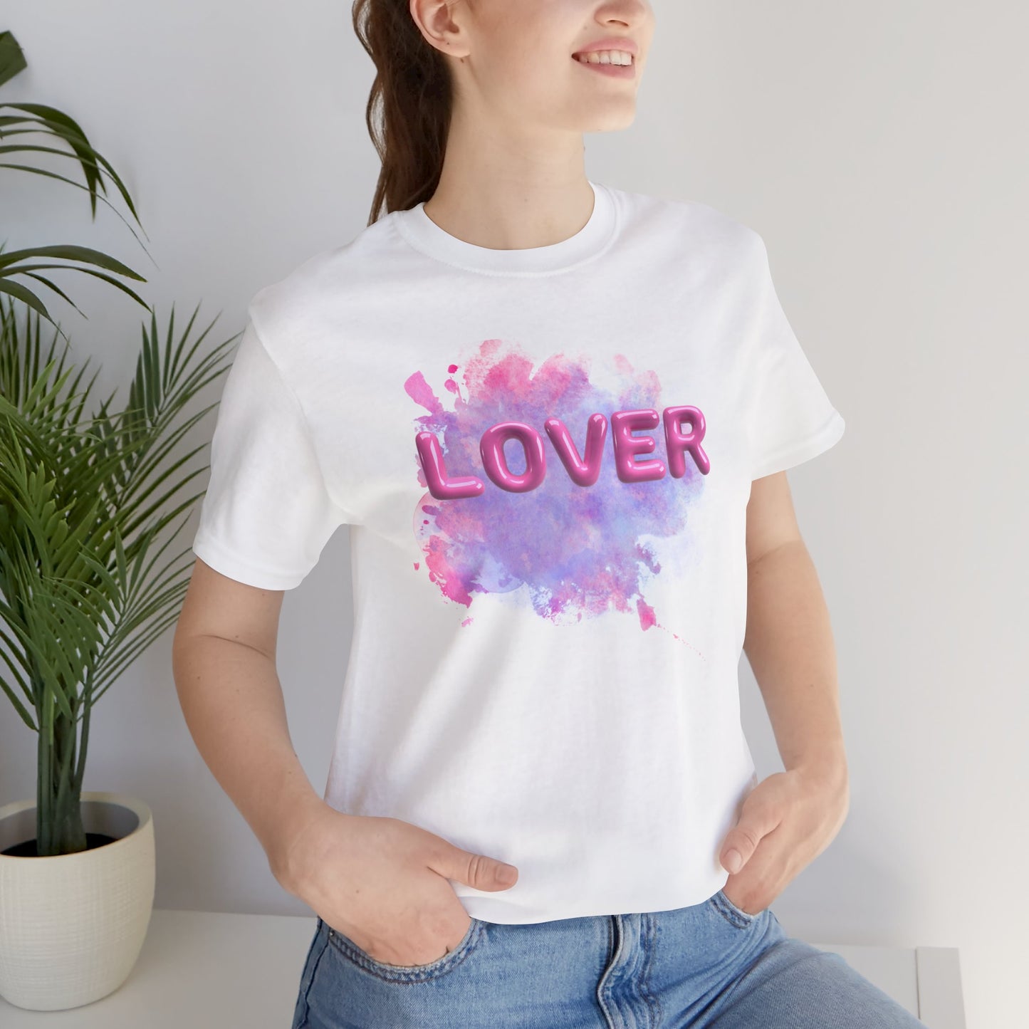 lover watercolor - Unisex Jersey Short Sleeve Tee