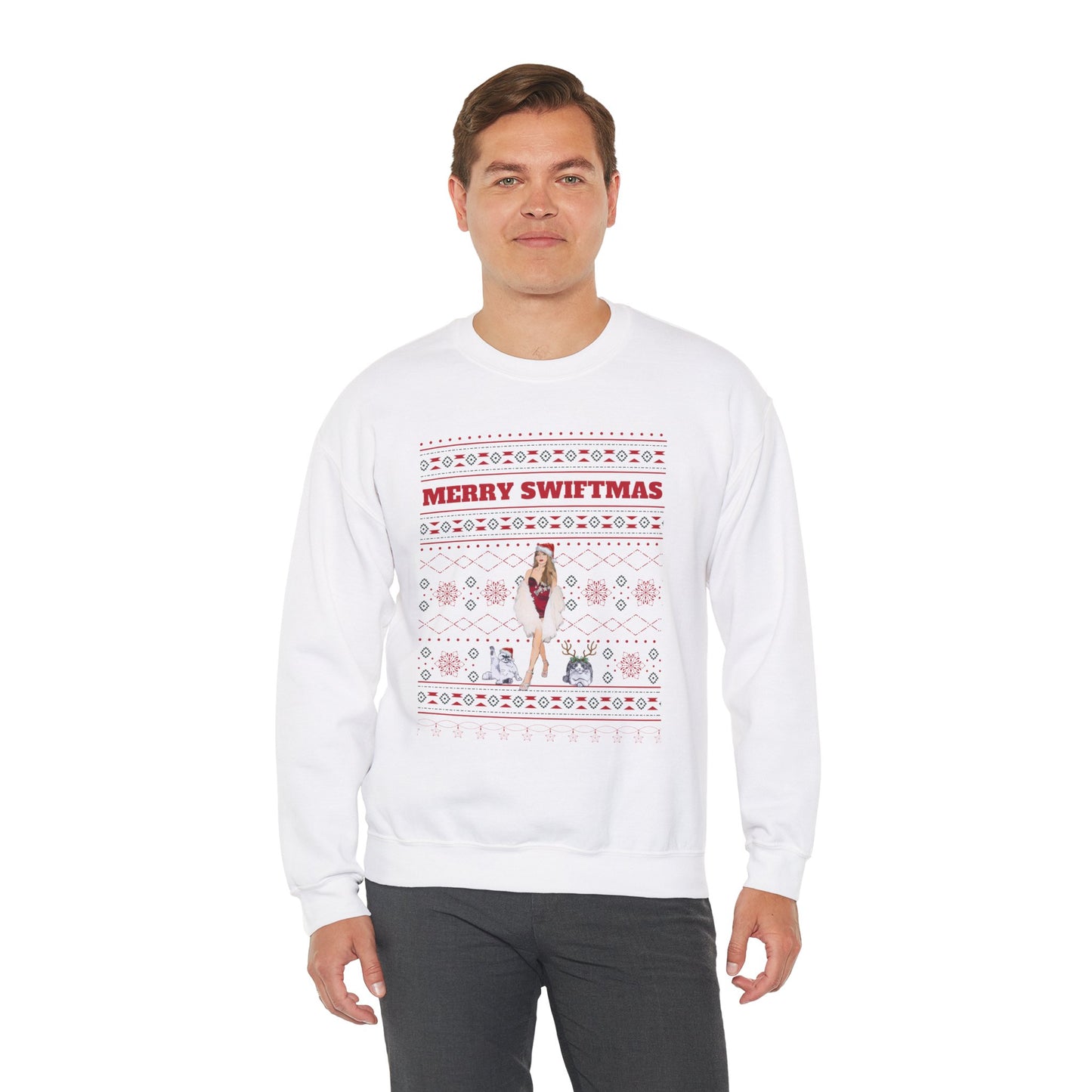 Ugly Swiftmas Sweater - Unisex Heavy Blend™ Crewneck Sweatshirt