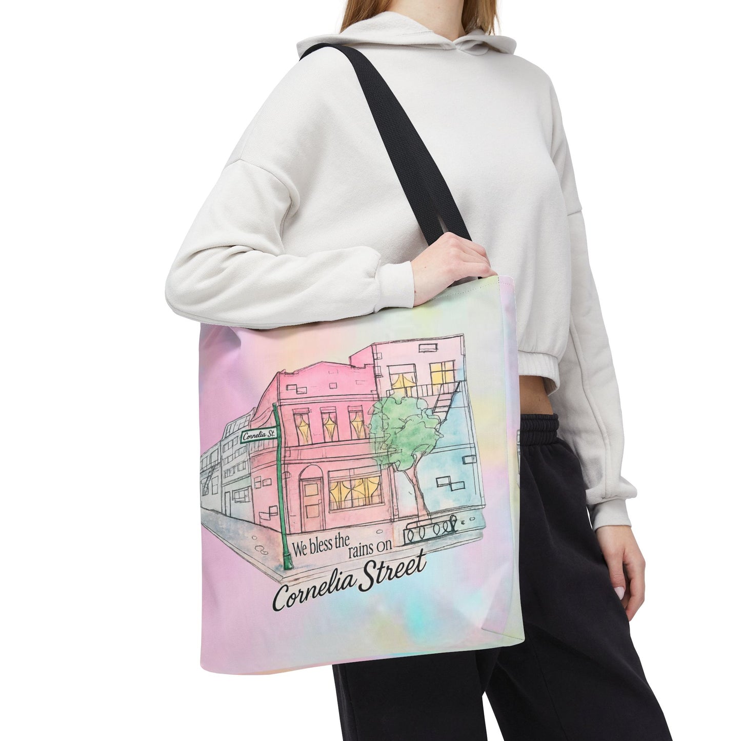 Cornelia Street Watercolor Tote Bag