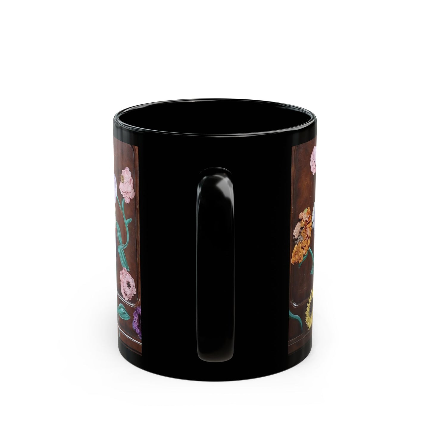 Surprise Song Floral Piano Black Mug (11oz, 15oz)