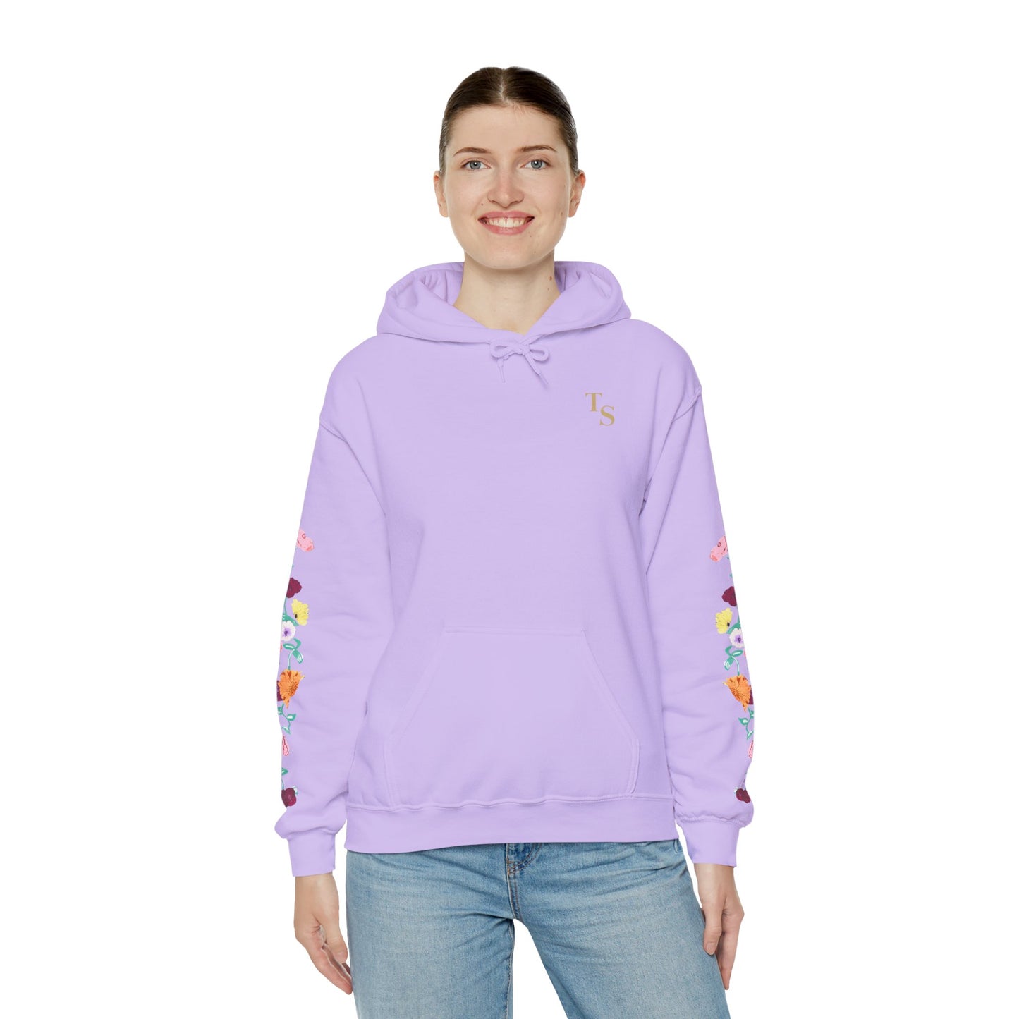 Acoustic Piano Floral Sleeve Hoodie