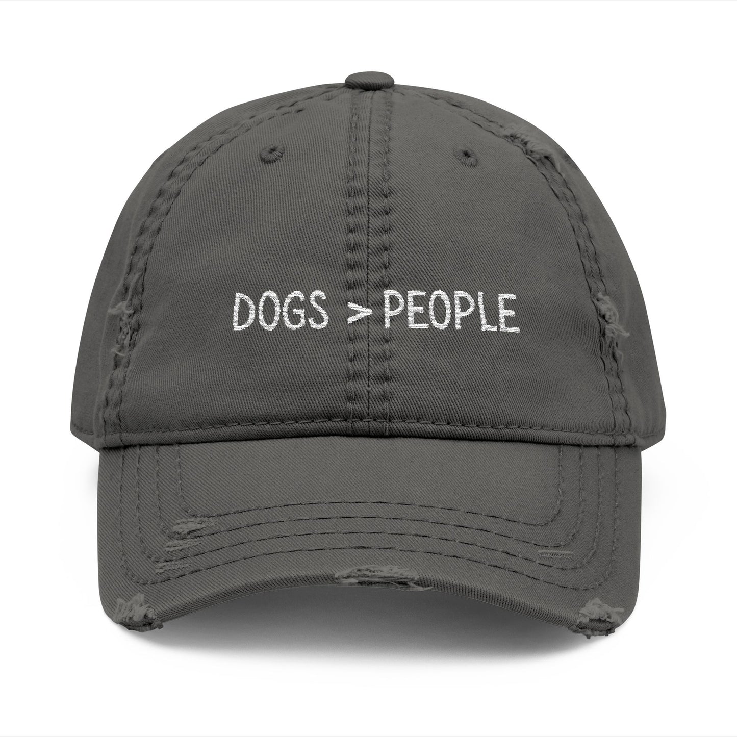 Dogs are better than people - Distressed Dog Lover Cap, Casual Dad Hat, Embroidered Baseball Hat, Relaxed Style Accessory, Gift for Pet Owners
