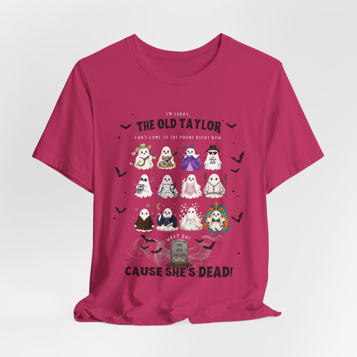 Swiftie Ghosties Halloween Tee — "The Old Taylor...Cause She's Dead!"
