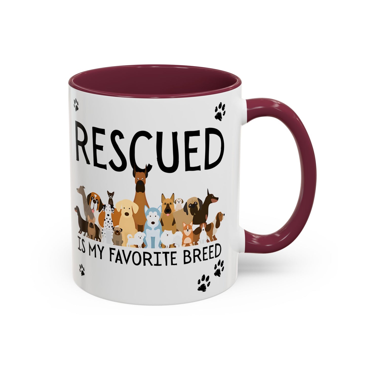 Colorful Dog Rescue Mugs - Perfect for Pet Lovers, Gift for Animal Advocates, 11oz