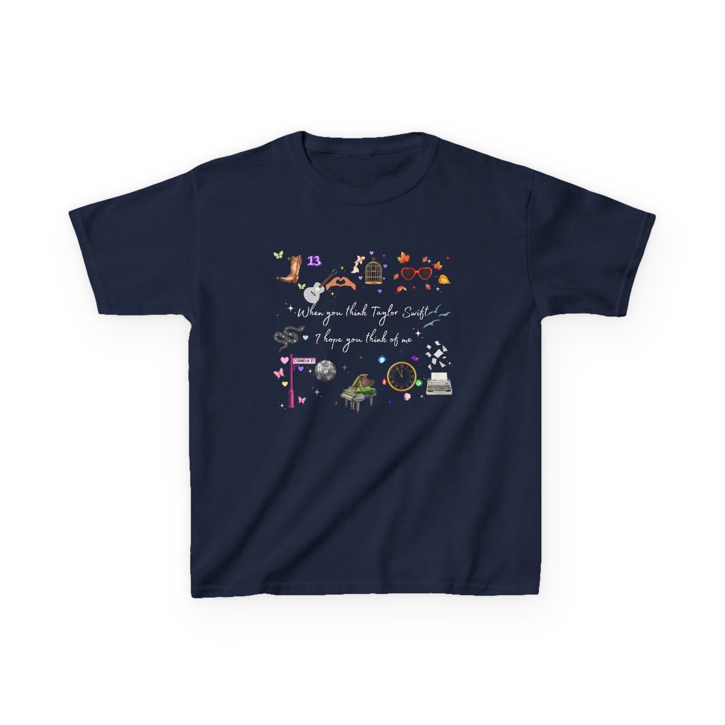 I hope you think of me Kids Tee, Fun Kids Shirt, Birthday Gift, Cute Tee for Girls and Boys, Playful Casual Wear, Family Day Tee