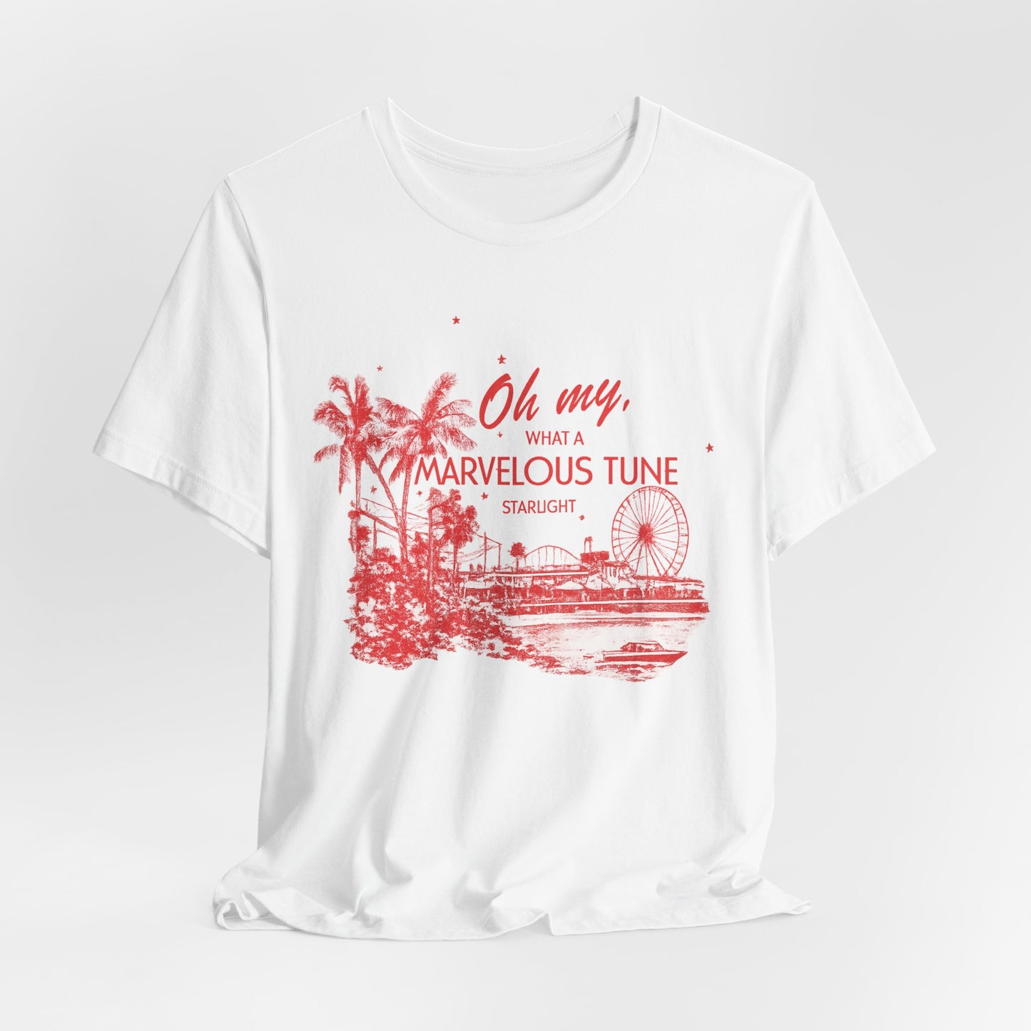 Oh My What a Marvelous Tune Tee – Vintage Beach Pier Graphic T-Shirt