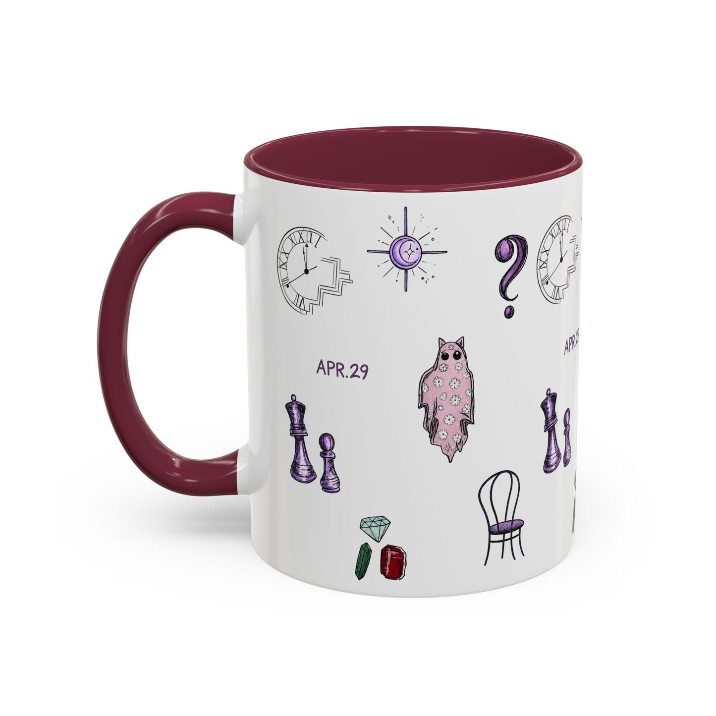 Midnights Icons Coffee Mug — Cute Illustrated Symbol Collage (11oz)
