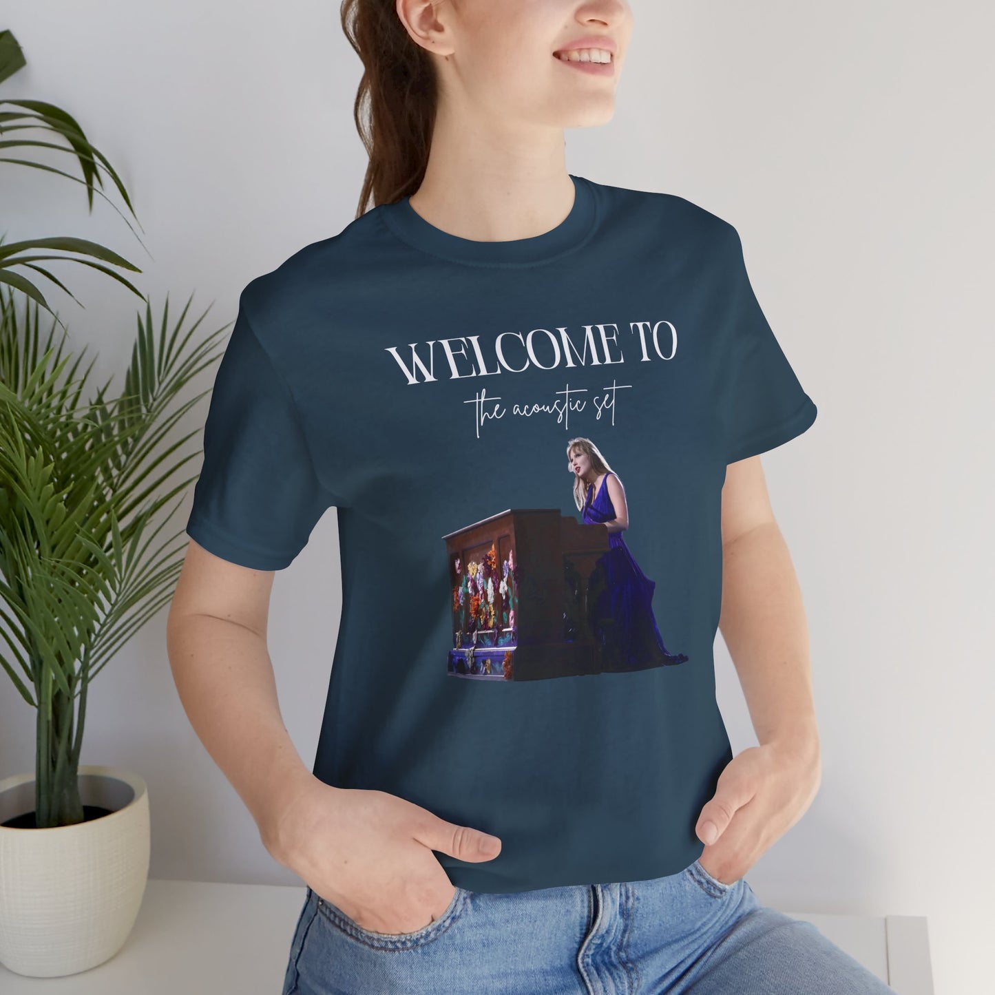 welcome to the acoustic set Unisex Jersey Short Sleeve Tee