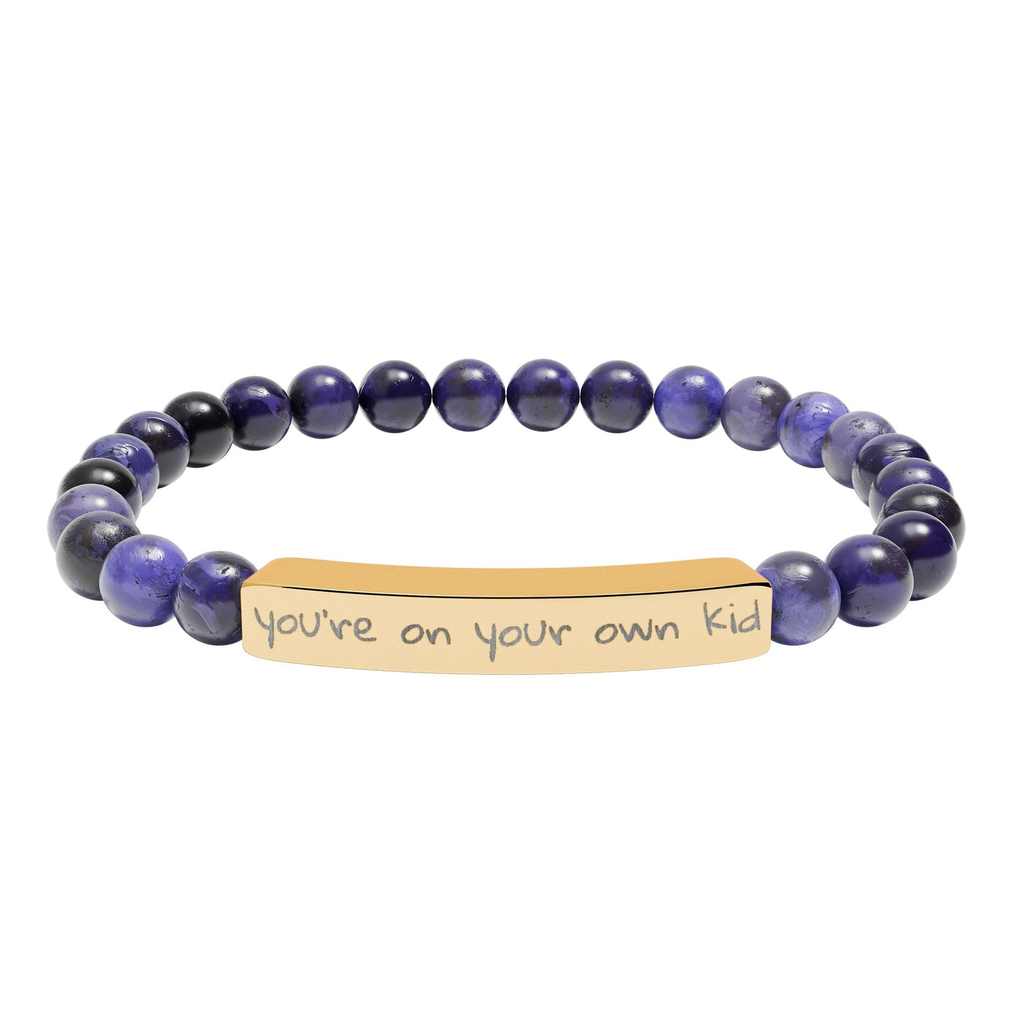Engraved Natural Stone Bar Bracelet – YOYOK