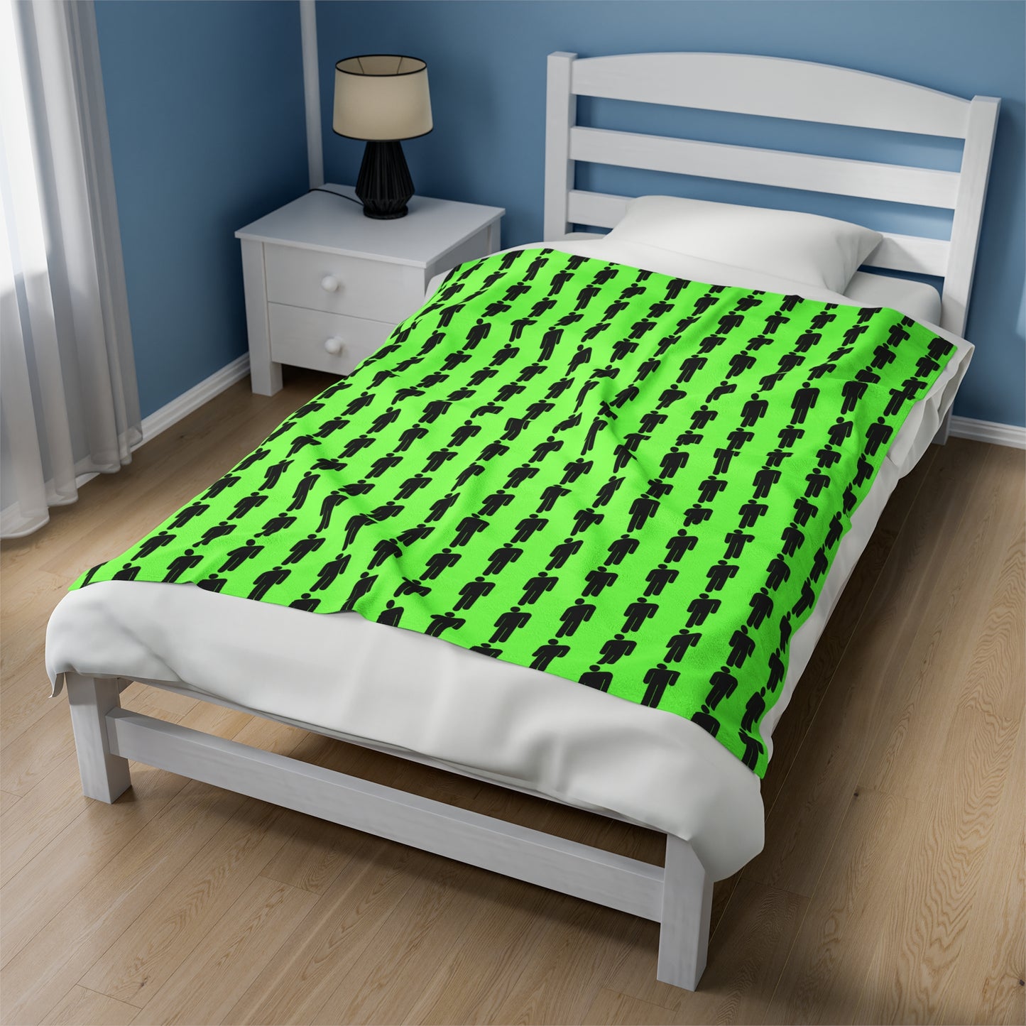 BOLD green - Velveteen Plush Blanket
