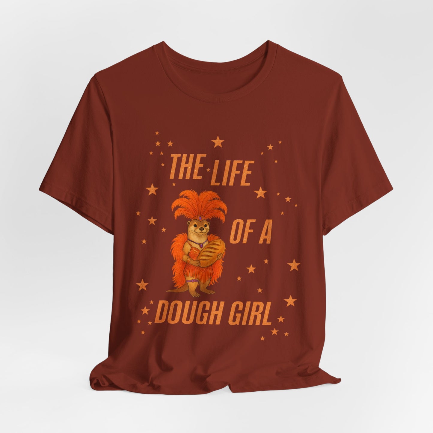 The Life of a Dough Girl Otter Tee, Perfect for Baking Enthusiasts, Cute Cooking Gifts for Her, Summer Casual Wear, Dough Girl Design