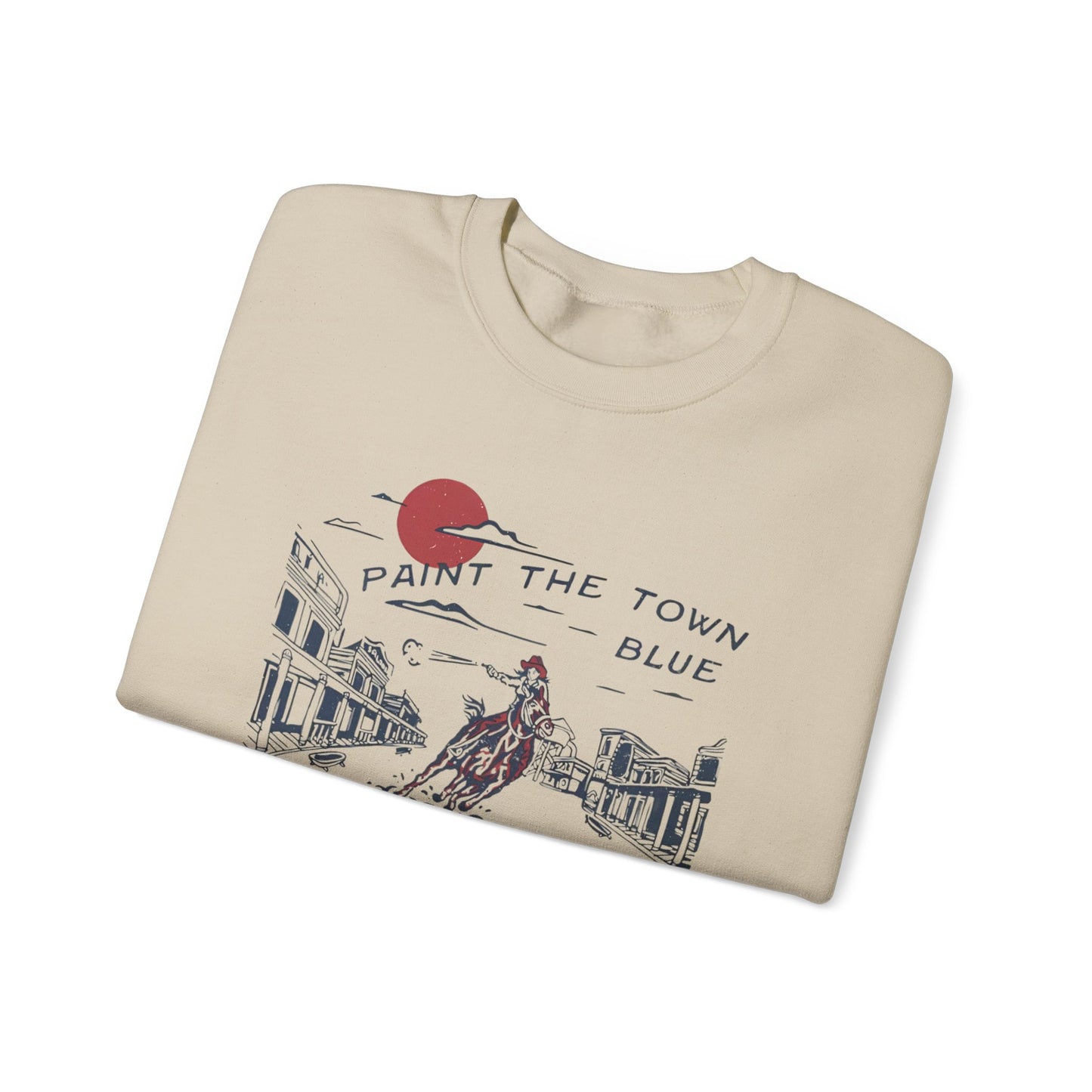 Paint the Town Blue - Unisex Heavy Blend™ Crewneck Sweatshirt