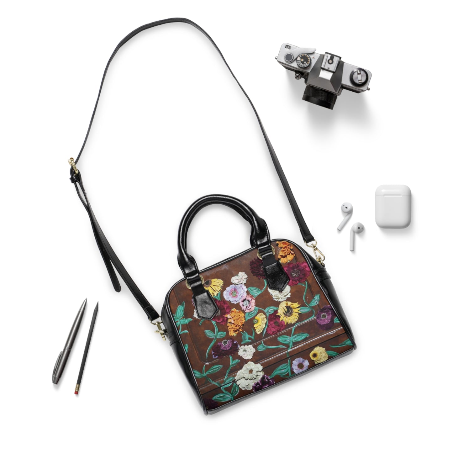 Surprise Song Floral Piano - Shoulder Handbag