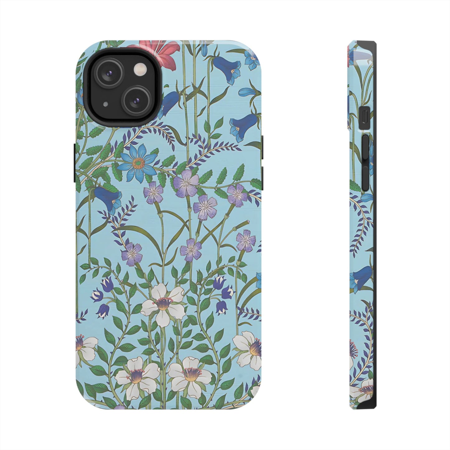 Vibrant Floral Tough Phone Case "Flora Blue"- Durable Protection for Your Device