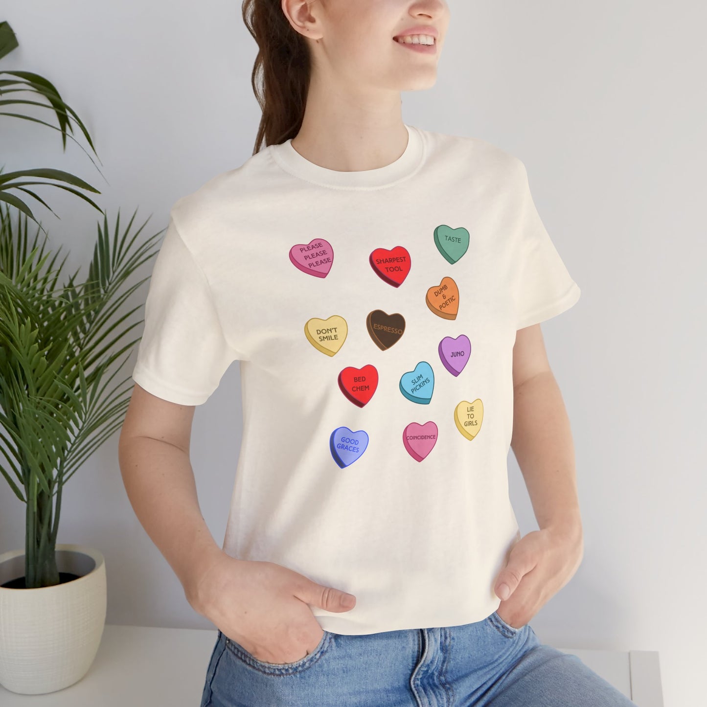 Sabrina SNS Candy Valentine Hearts - Unisex Jersey Short Sleeve Tee