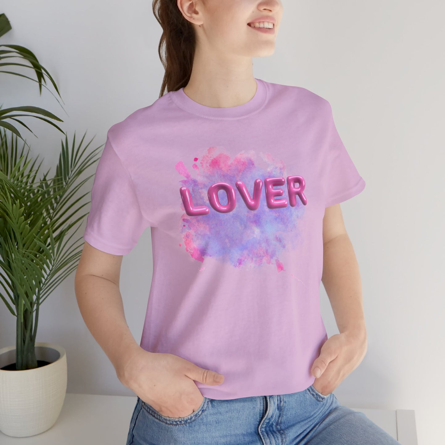 lover watercolor - Unisex Jersey Short Sleeve Tee