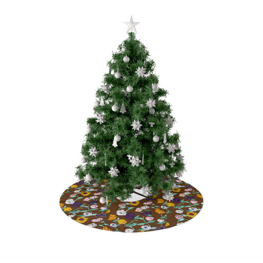 Surprise Song Piano Flowers - Christmas Tree Skirt